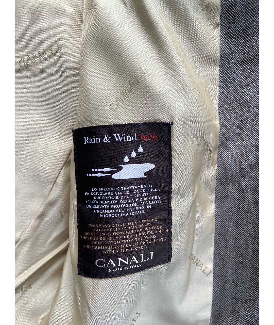 CANALI Серая полиэстеровая куртка, фото 5