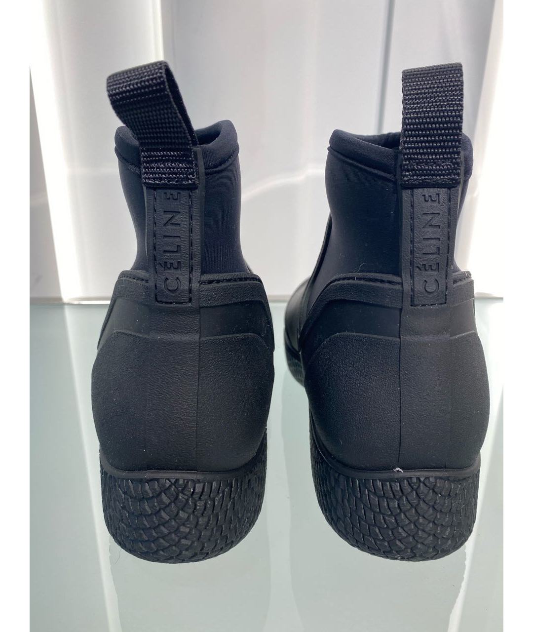CELINE PRE-OWNED Черные резиновые ботинки, фото 4