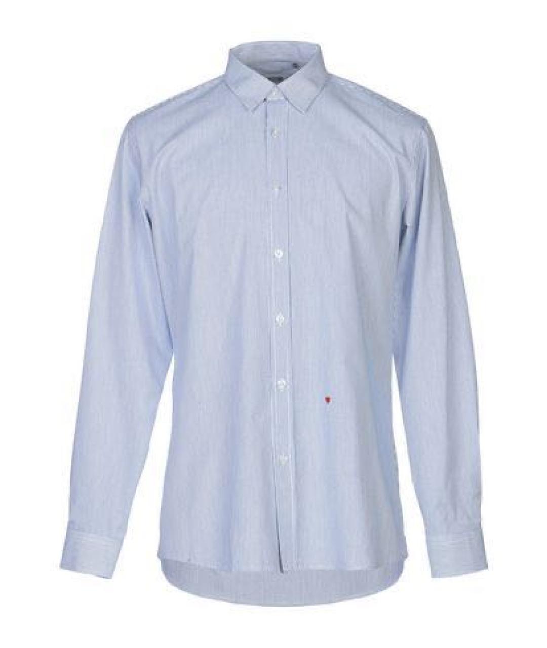 MOSCHINO Голубая хлопковая кэжуал рубашка, фото 1