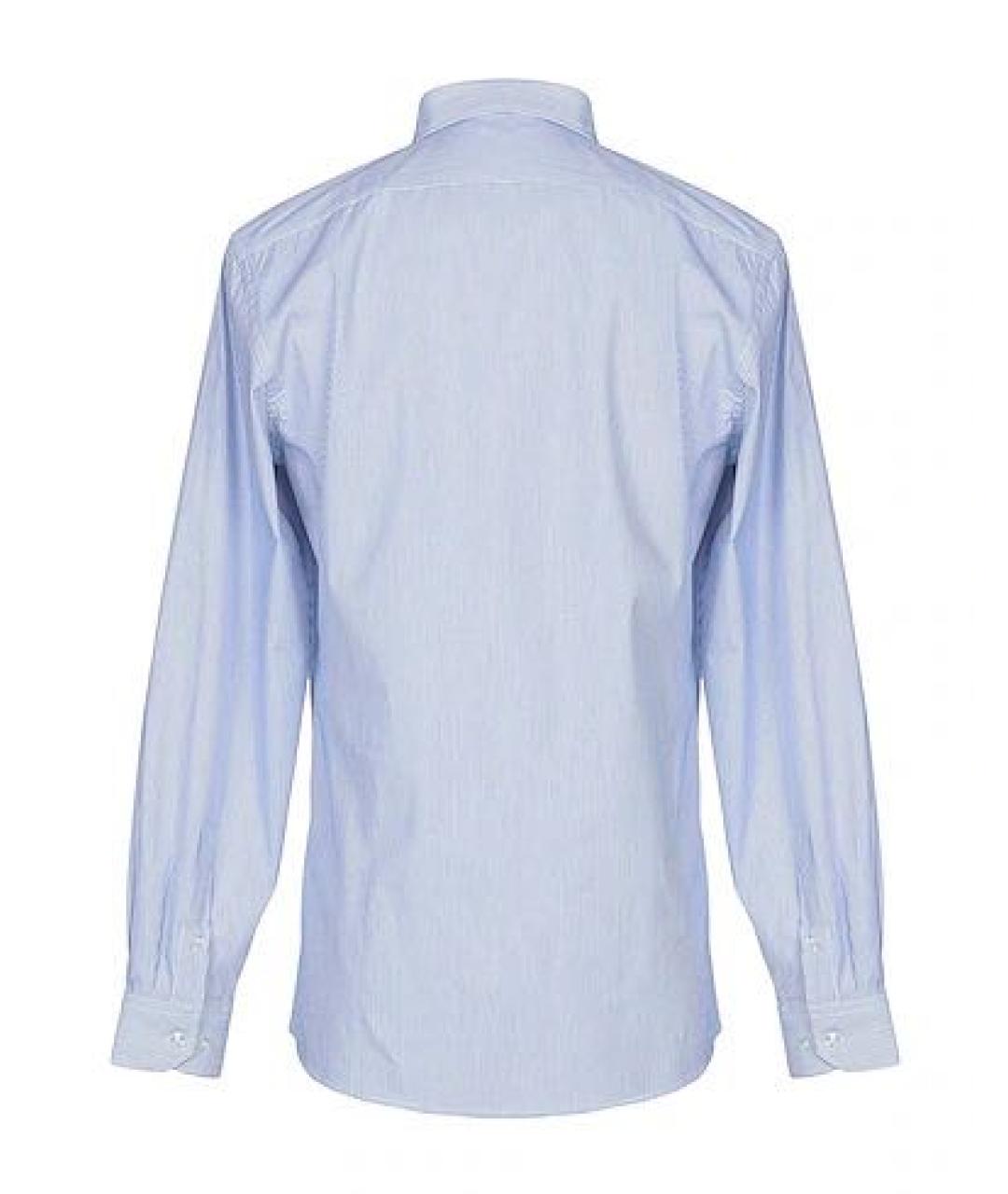 MOSCHINO Голубая хлопковая кэжуал рубашка, фото 2