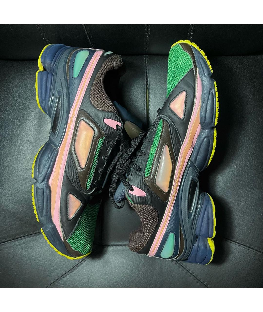 ADIDAS X RAF SIMONS Белые текстильные низкие кроссовки / кеды, фото 4