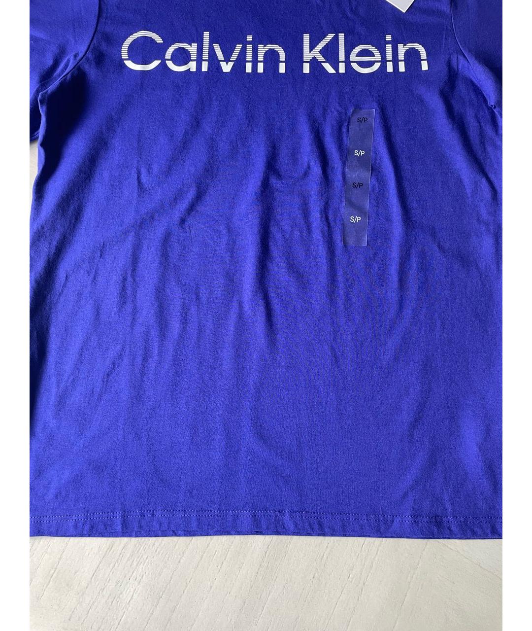 CALVIN KLEIN Фиолетовая хлопковая футболка, фото 6