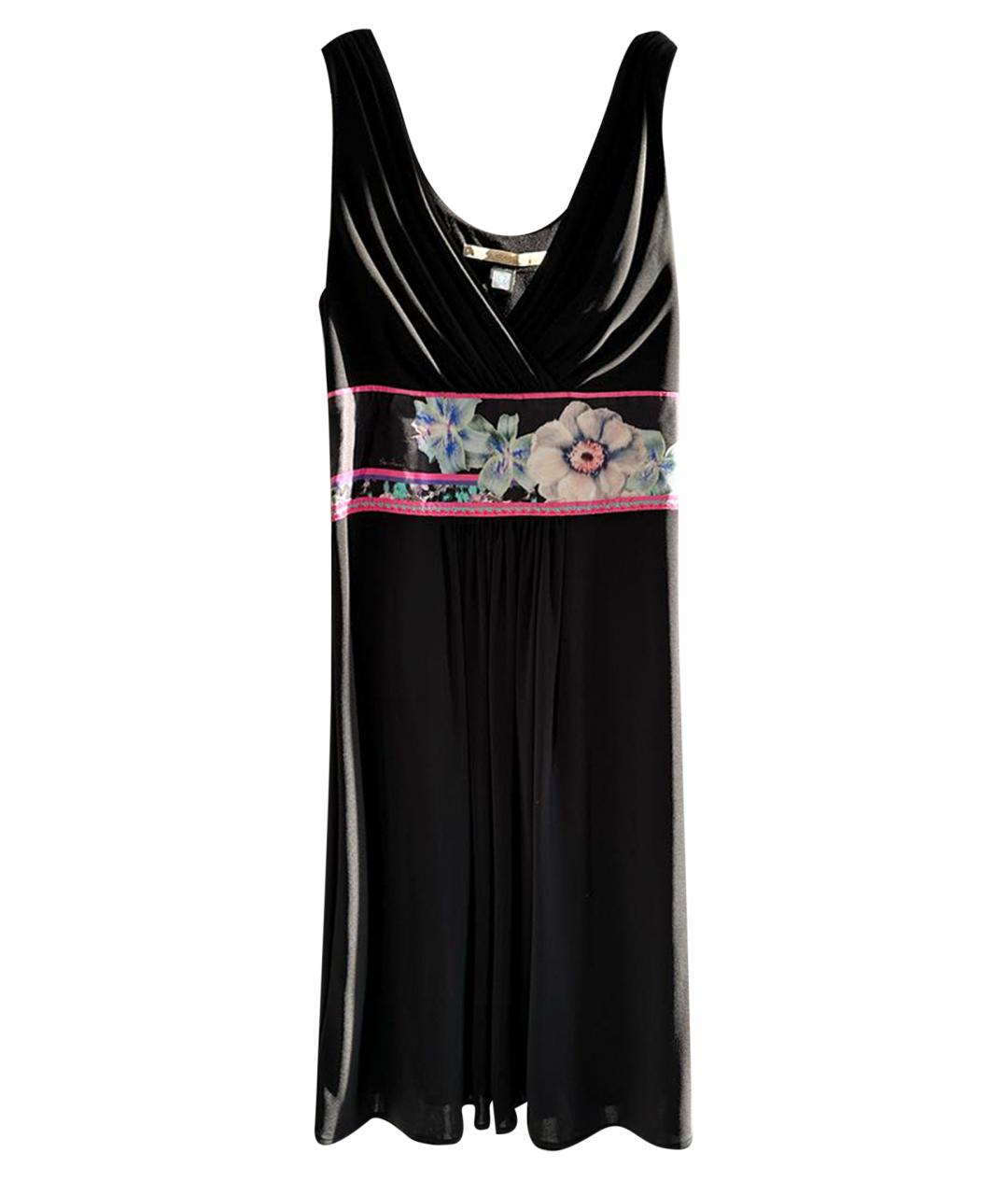 CAVALLI CLASS Черное полиамидовое коктейльное платье, фото 1