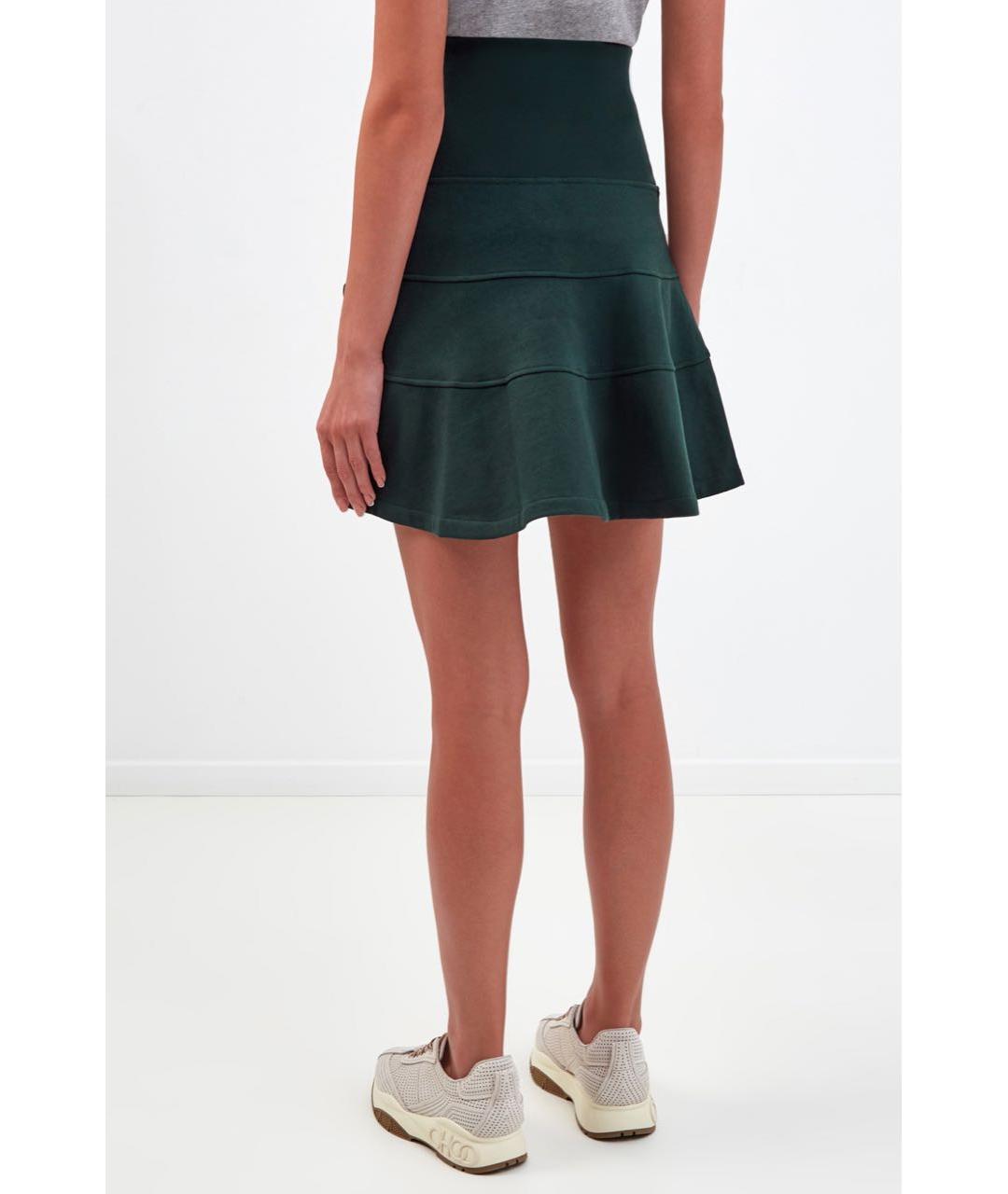 KENZO Зеленая хлопковая юбка мини, фото 4