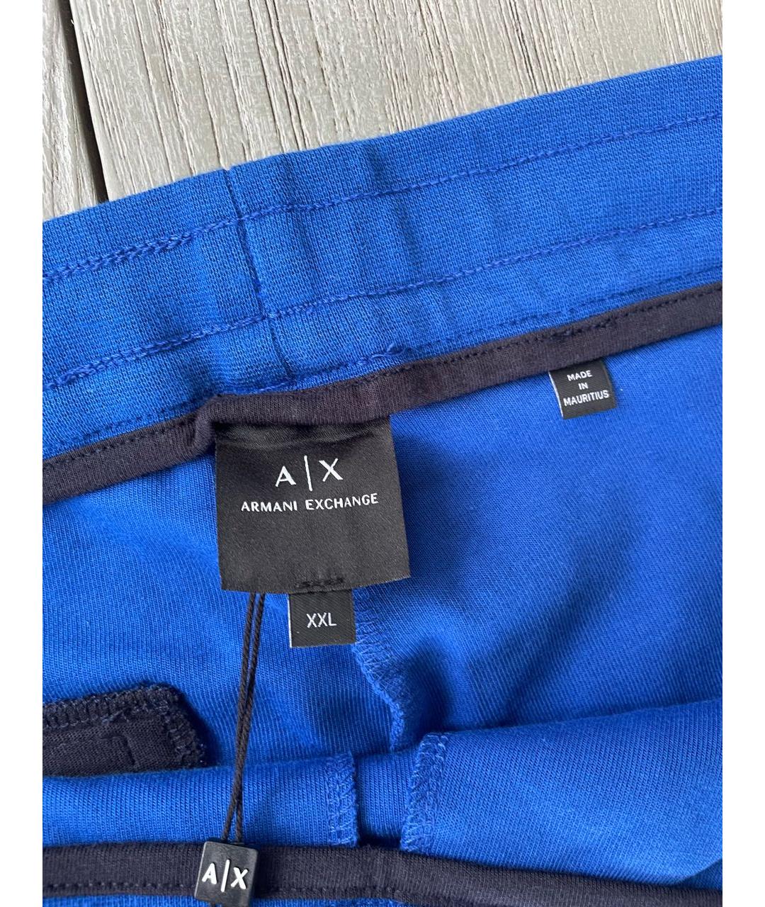 ARMANI EXCHANGE Синие хлопковые повседневные брюки, фото 5