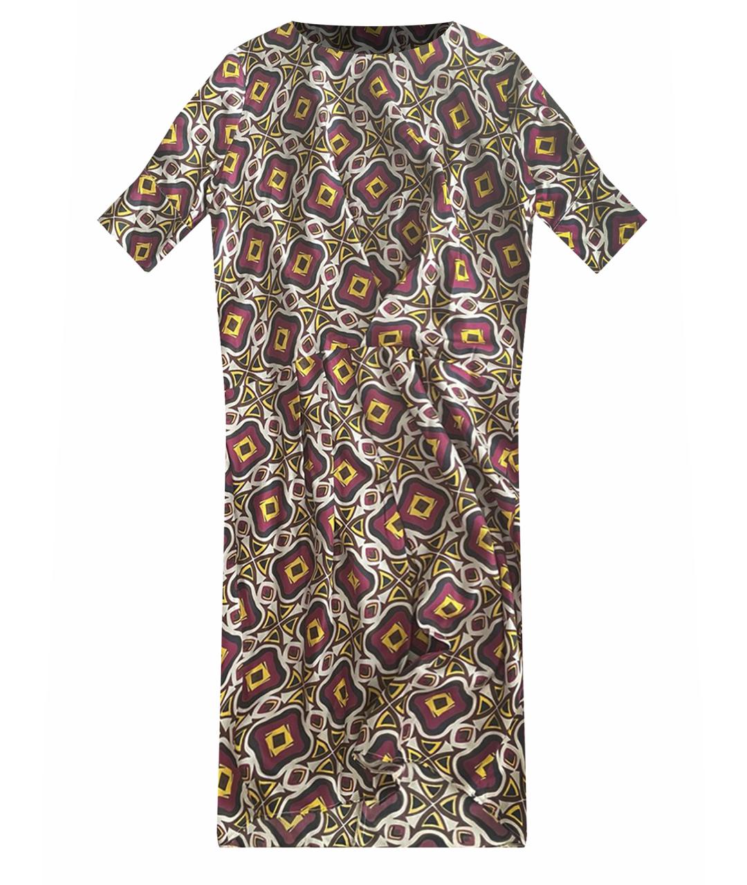 GIANFRANCO FERRE Бордовое шелковое повседневное платье, фото 1