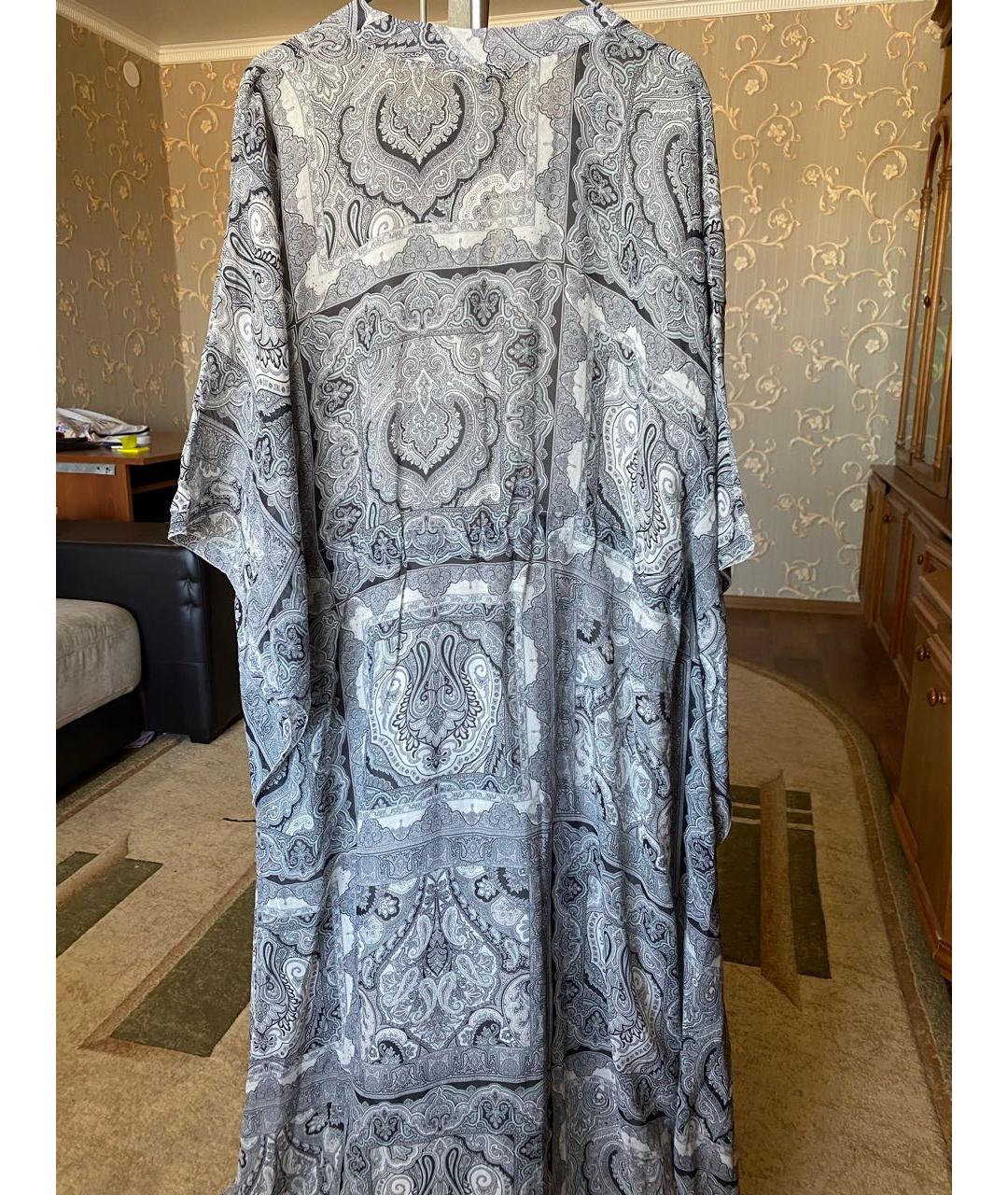 ETRO Антрацитовое шелковое платье, фото 2
