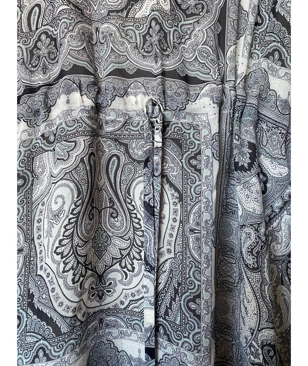 ETRO Антрацитовое шелковое платье, фото 6