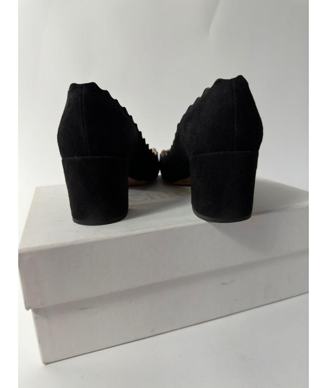 CHLOE Черные замшевые туфли, фото 4