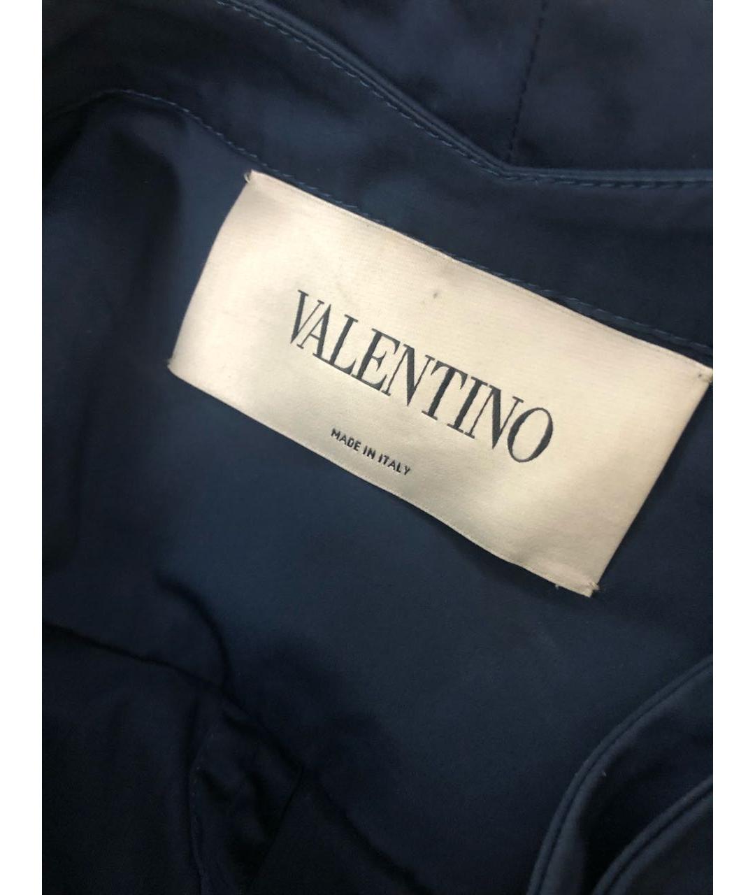 VALENTINO Темно-синее хлопковое повседневное платье, фото 6