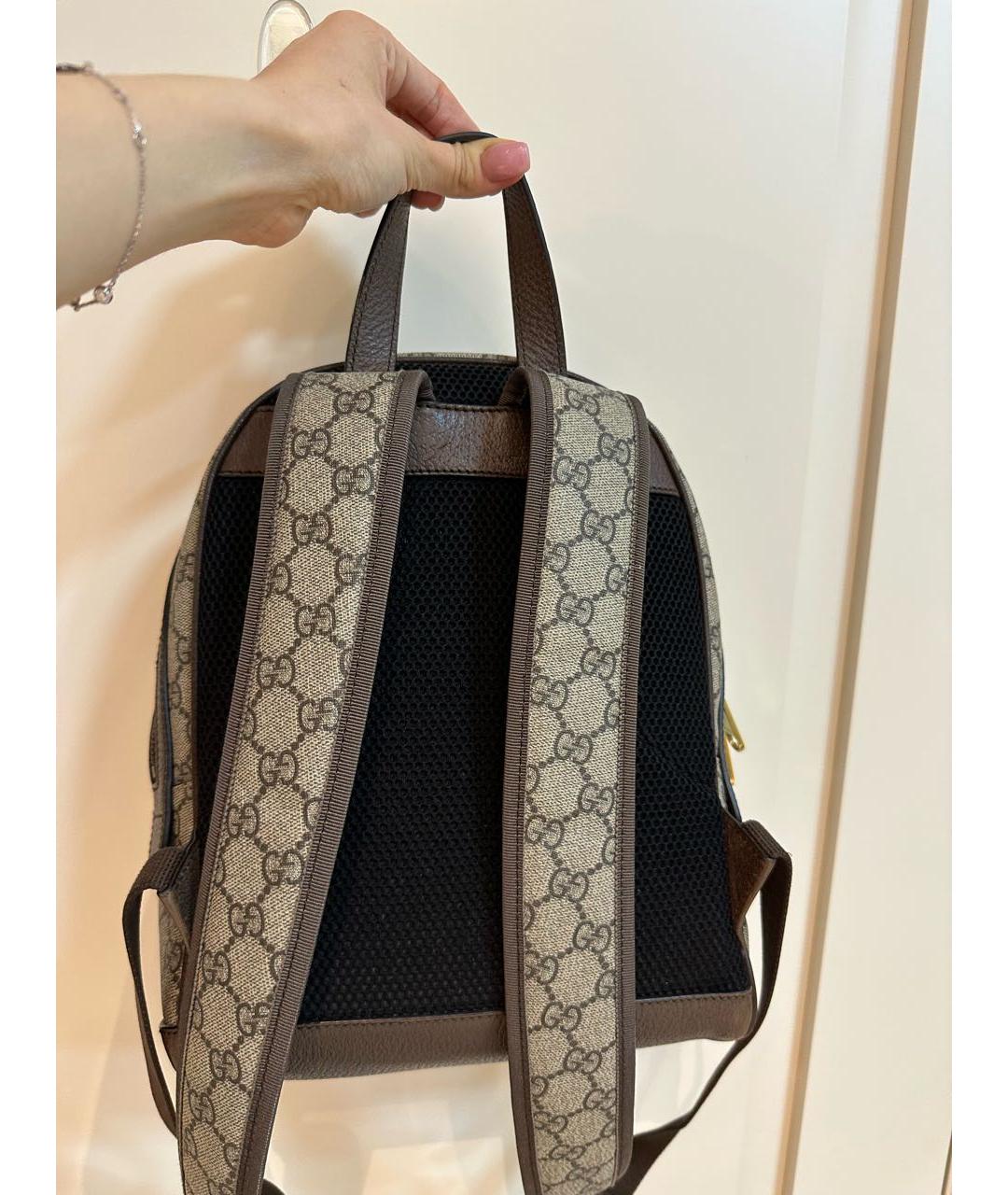 GUCCI Коричневый кожаный рюкзак, фото 2