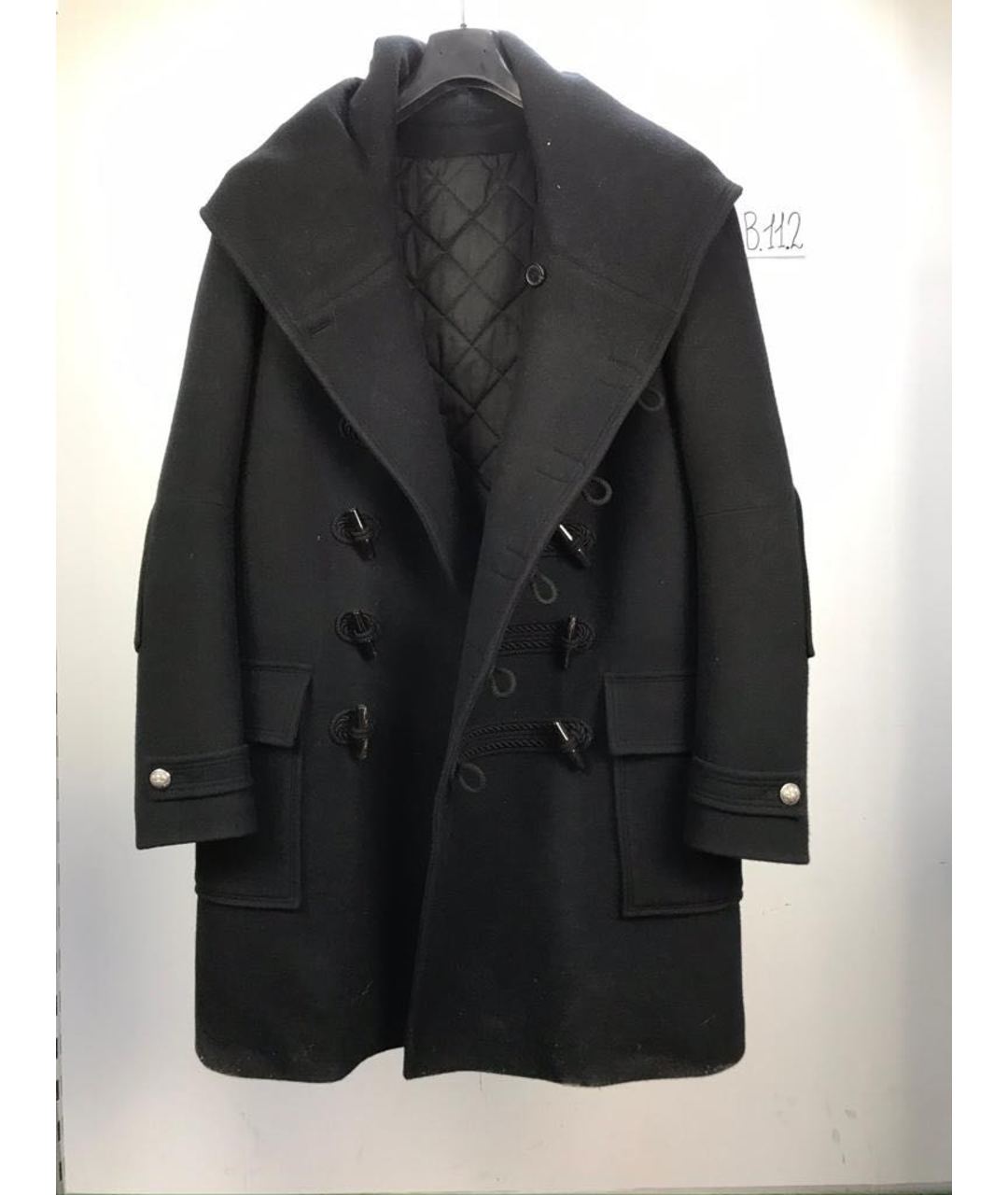 BALMAIN Черное пальто, фото 7