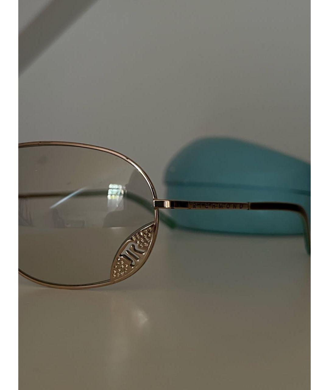 JOHN RICHMOND Бежевые металлические солнцезащитные очки, фото 3