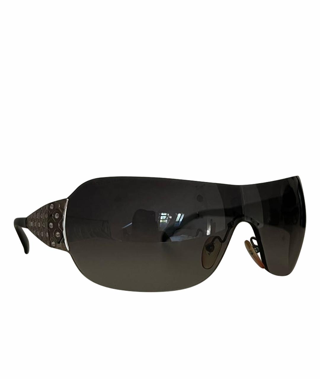 PRADA VINTAGE Черные металлические солнцезащитные очки, фото 1