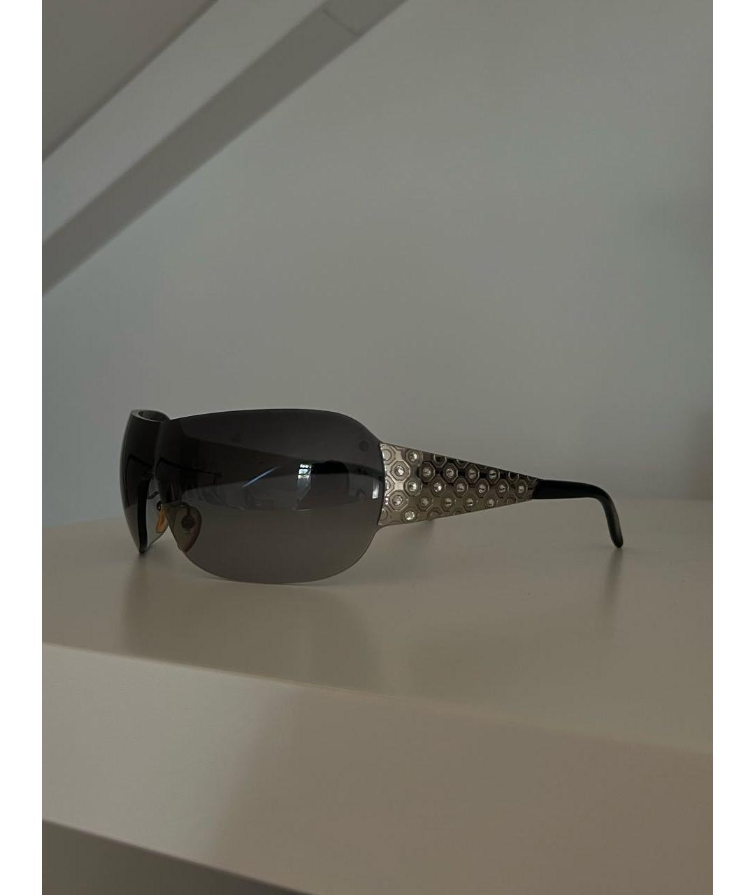 PRADA VINTAGE Черные металлические солнцезащитные очки, фото 2