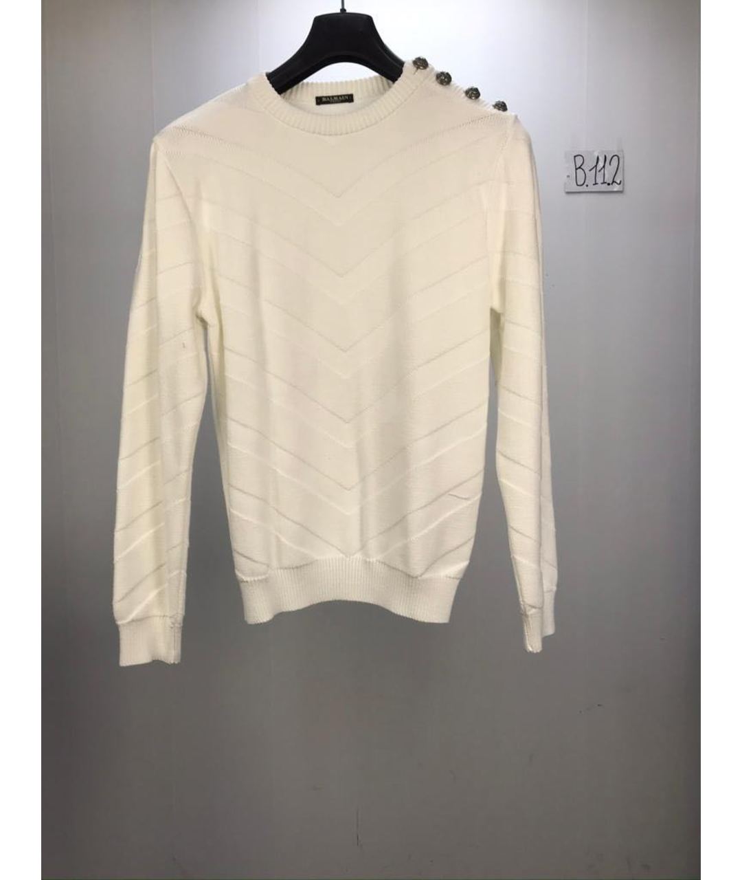 BALMAIN Белый джемпер / свитер, фото 5