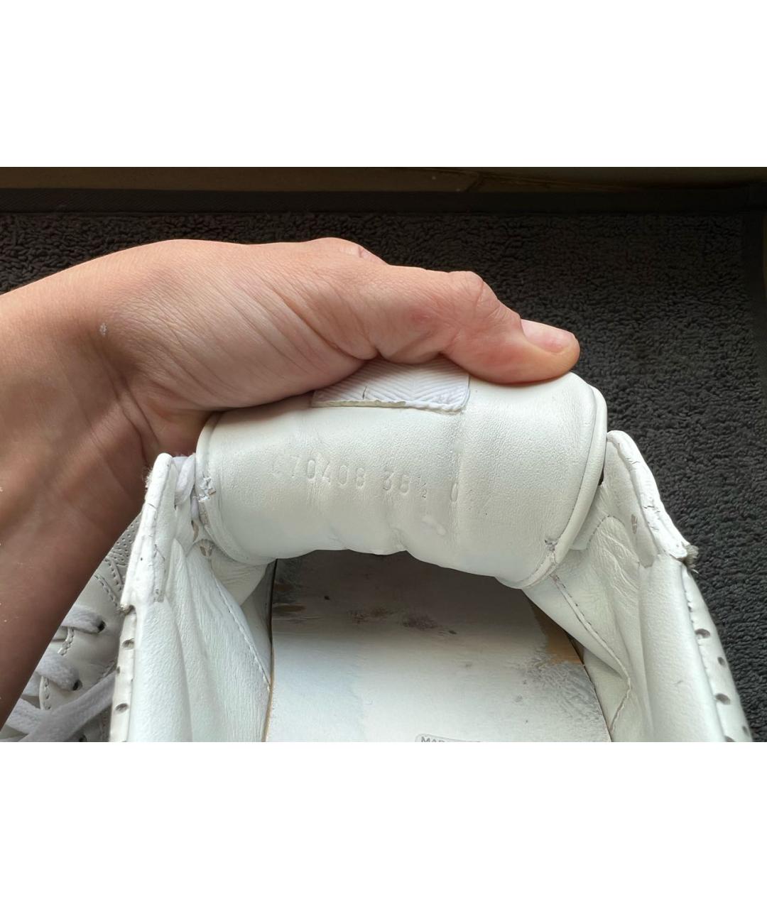 GUCCI Белые кожаные кеды, фото 5