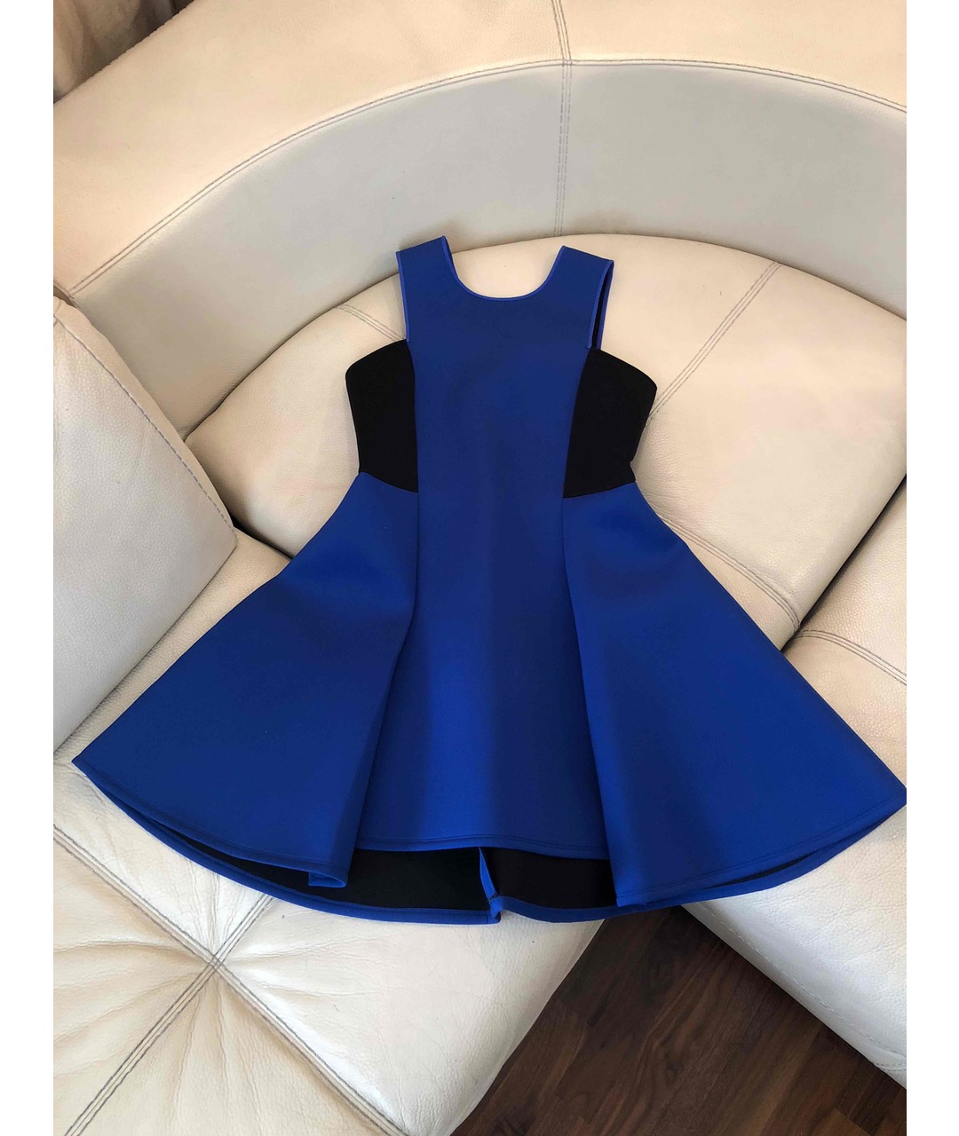 DKNY Синее полиэстеровое повседневное платье, фото 4