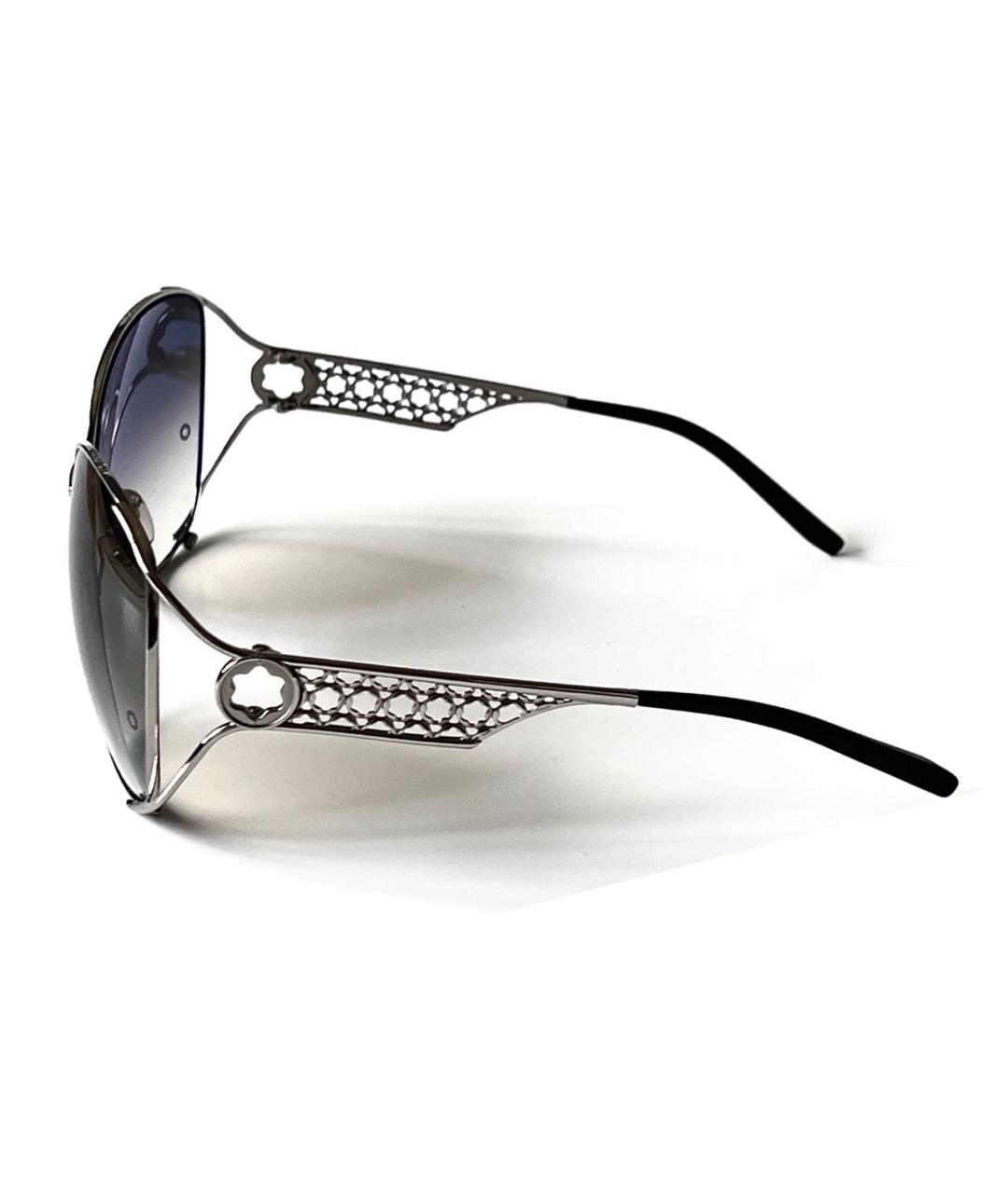 MONTBLANC Серебряные металлические солнцезащитные очки, фото 5