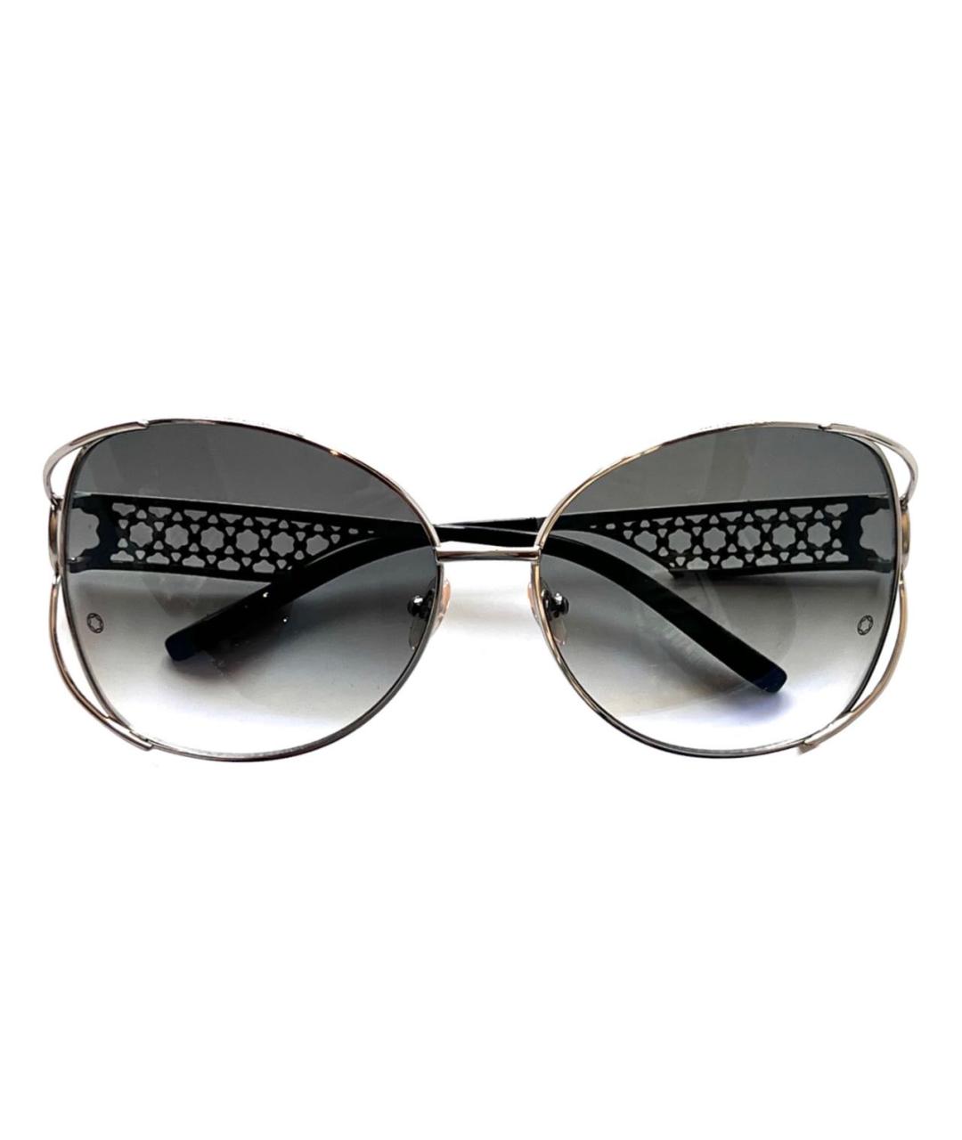 MONTBLANC Серебряные металлические солнцезащитные очки, фото 4