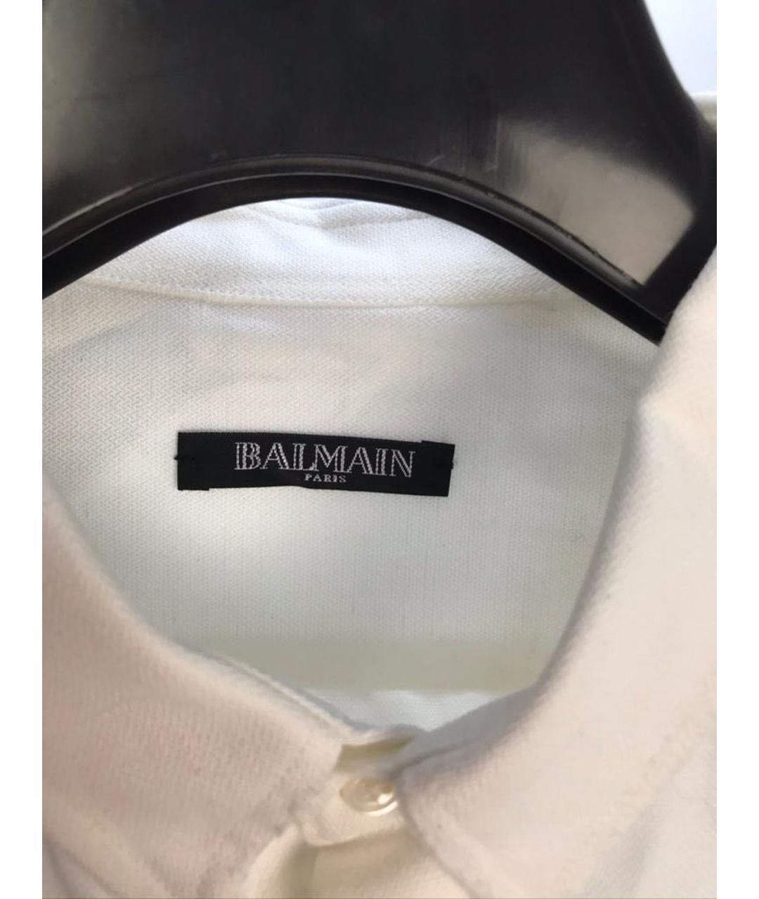 BALMAIN Белая хлопковая классическая рубашка, фото 4