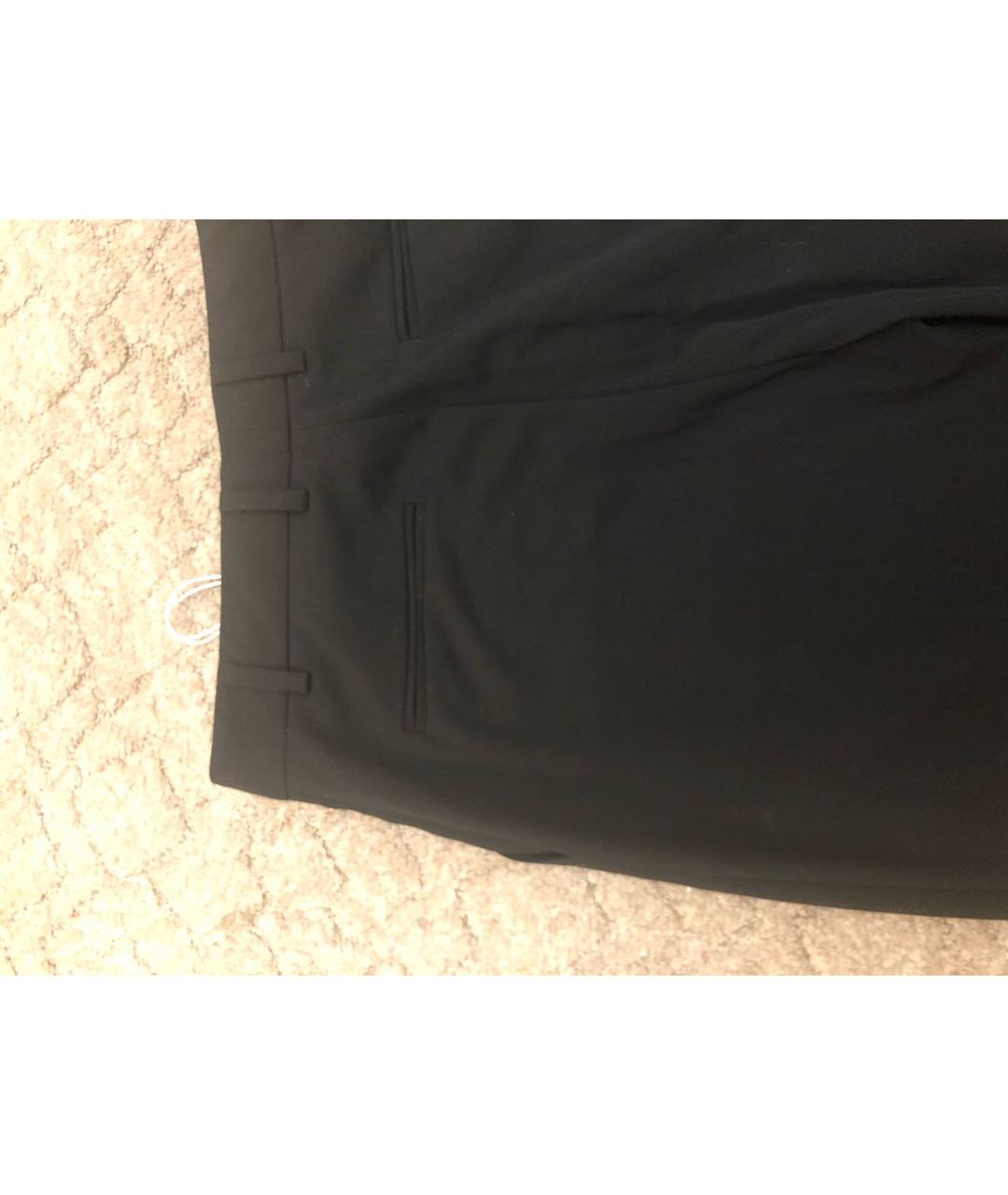 STEFANEL Черные полиэстеровые прямые брюки, фото 6