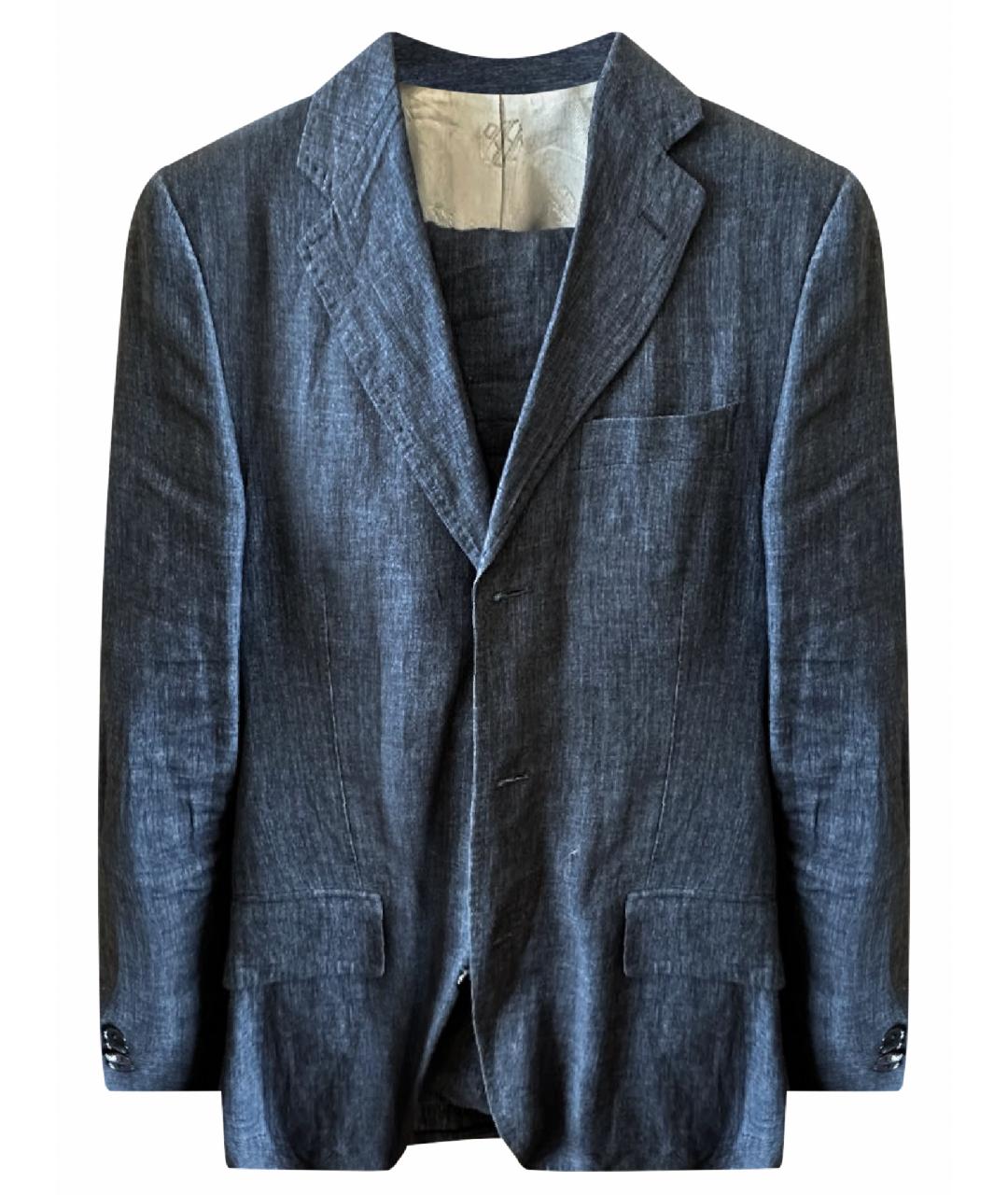 PATRICK HELLMANN Синий льняной пиджак, фото 1