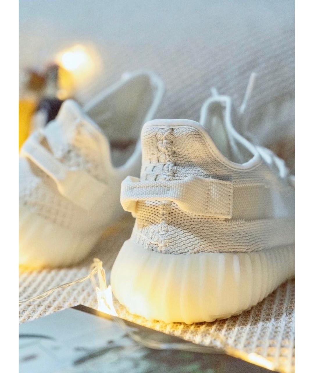 ADIDAS YEEZY Белые текстильные кроссовки, фото 6