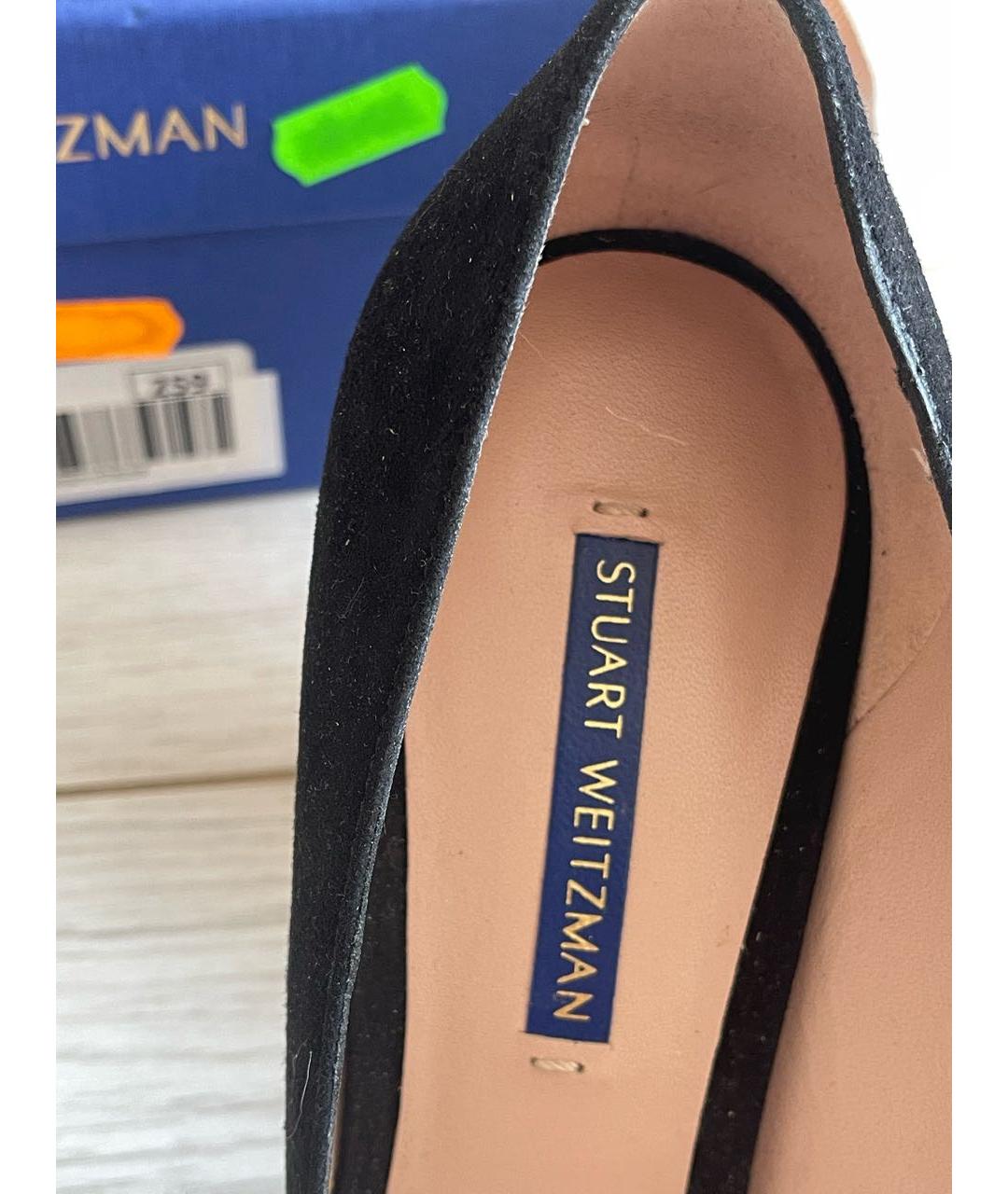 STUART WEITZMAN Черные замшевые туфли, фото 6