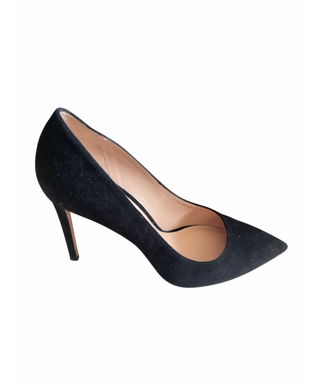 STUART WEITZMAN Черные замшевые туфли, фото 1