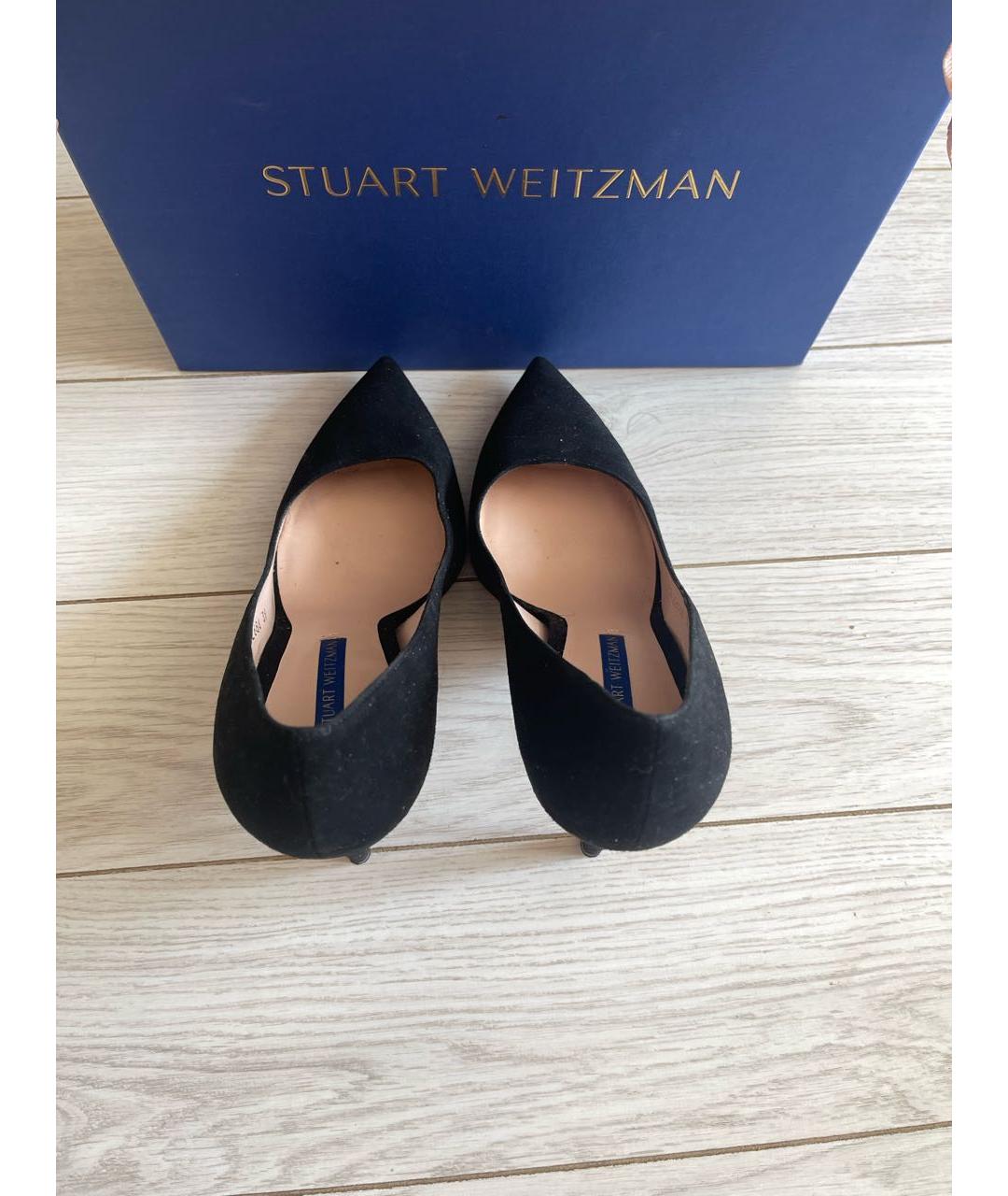 STUART WEITZMAN Черные замшевые туфли, фото 3