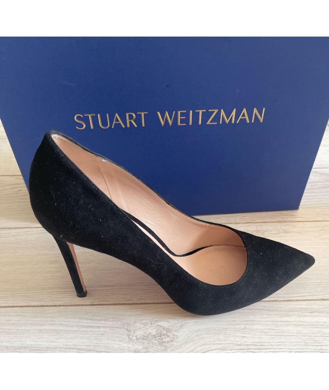 STUART WEITZMAN Черные замшевые туфли, фото 7