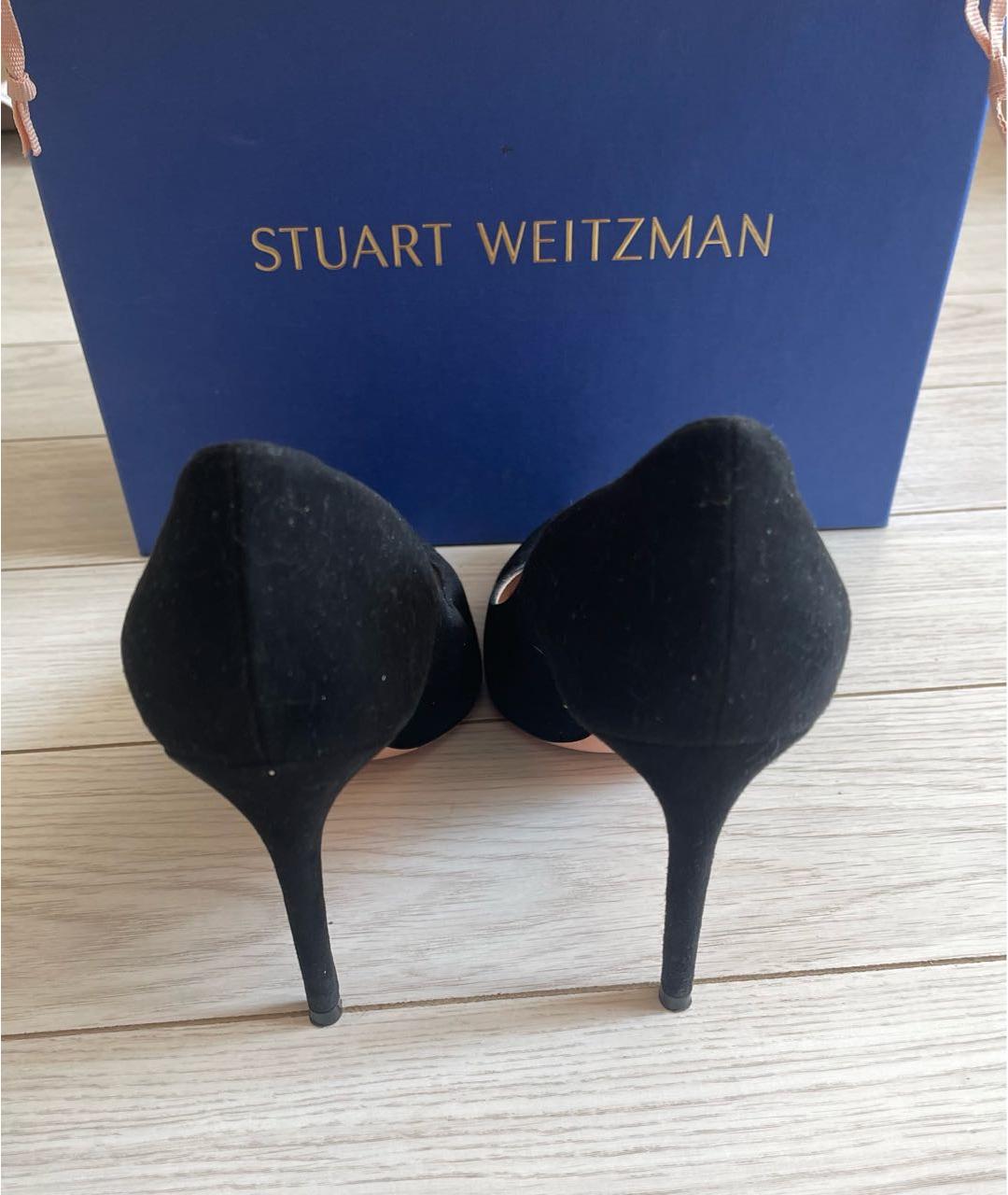 STUART WEITZMAN Черные замшевые туфли, фото 4