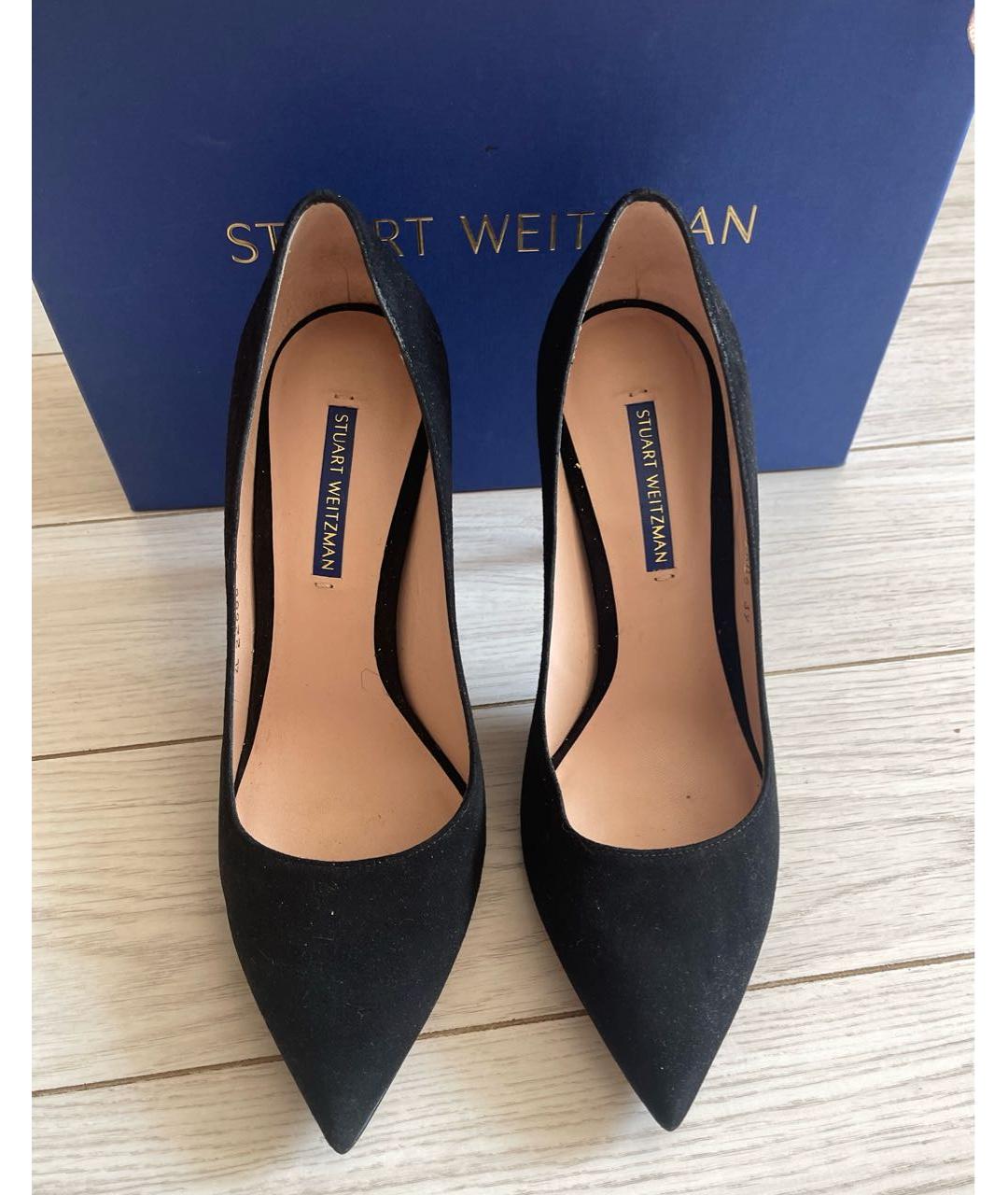 STUART WEITZMAN Черные замшевые туфли, фото 2