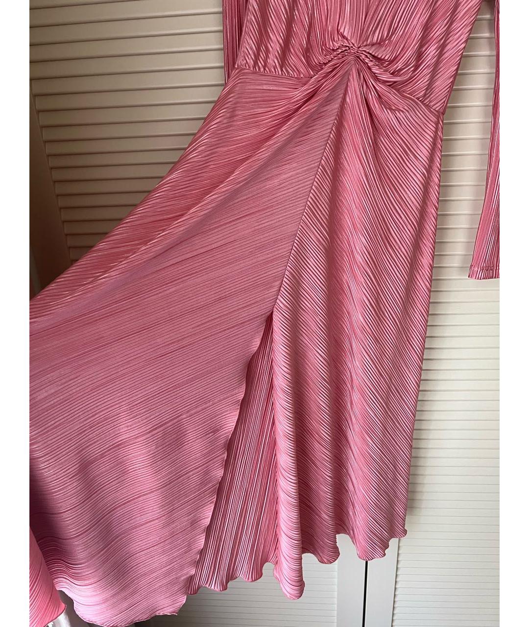 ROTATE Розовое полиэстеровое коктейльное платье, фото 6
