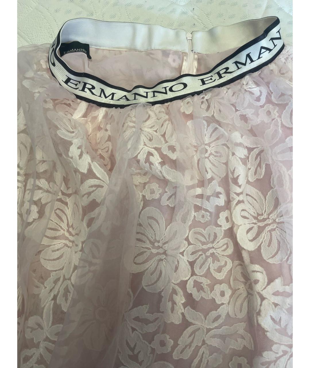 ERMANNO SCERVINO Розовая полиэстеровая юбка макси, фото 3