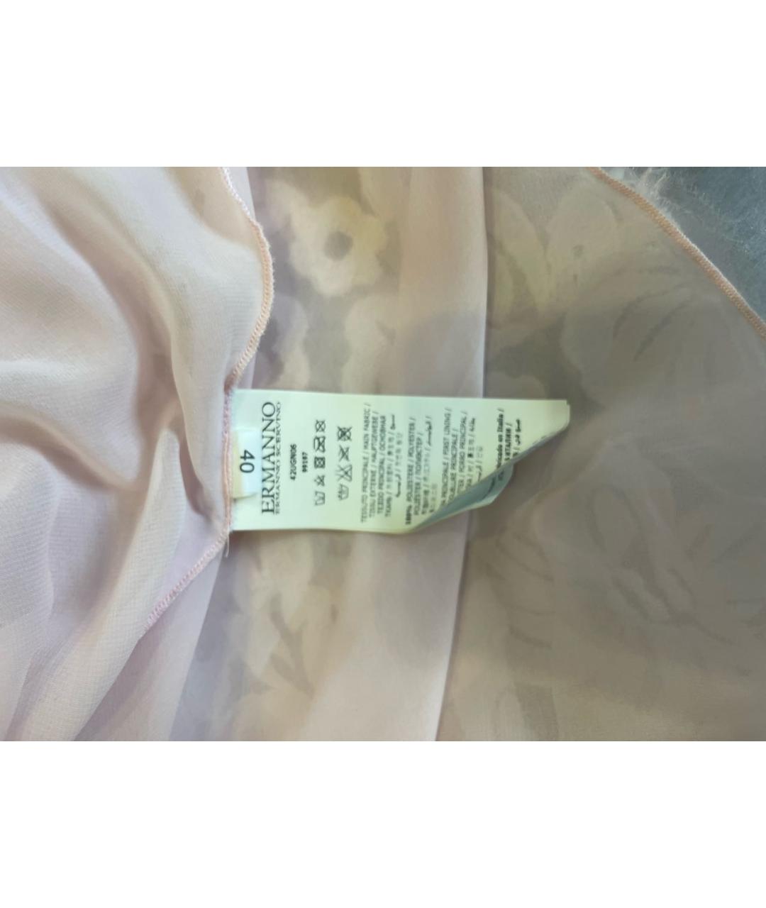 ERMANNO SCERVINO Розовая полиэстеровая юбка макси, фото 5