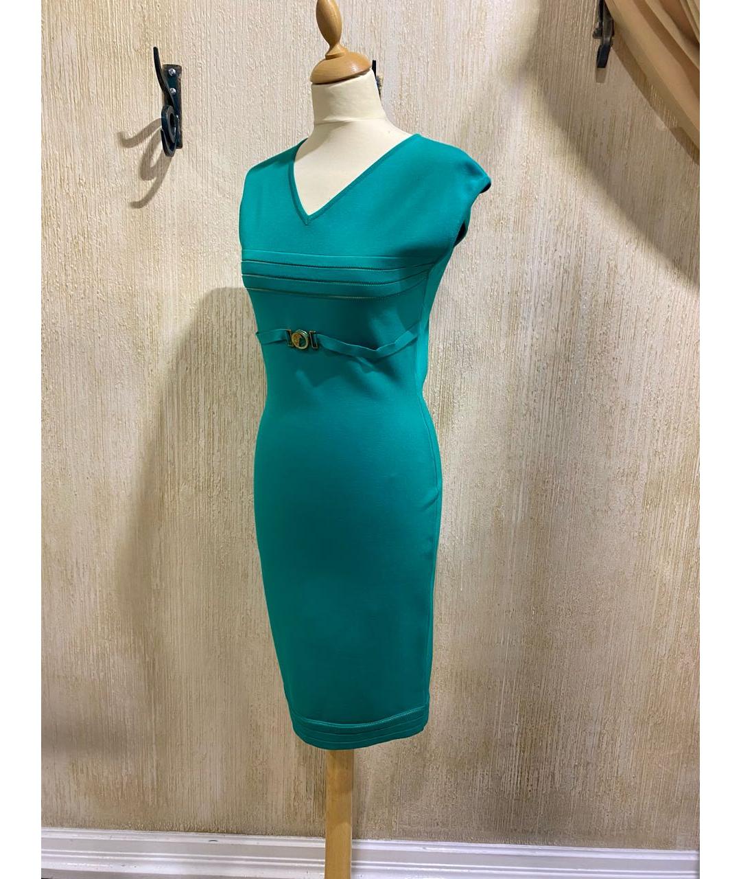 VERSACE COLLECTION Зеленые вискозное повседневное платье, фото 3