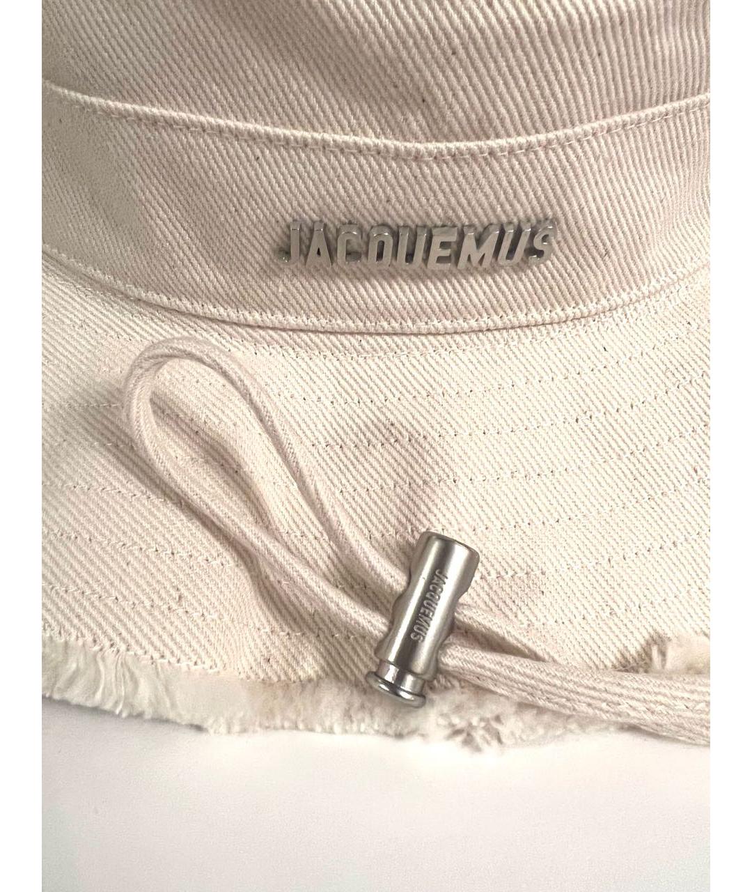 JACQUEMUS Белая хлопковая панама, фото 3