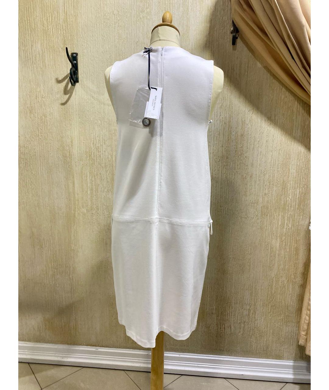 VERSACE COLLECTION Белое вискозное повседневное платье, фото 2