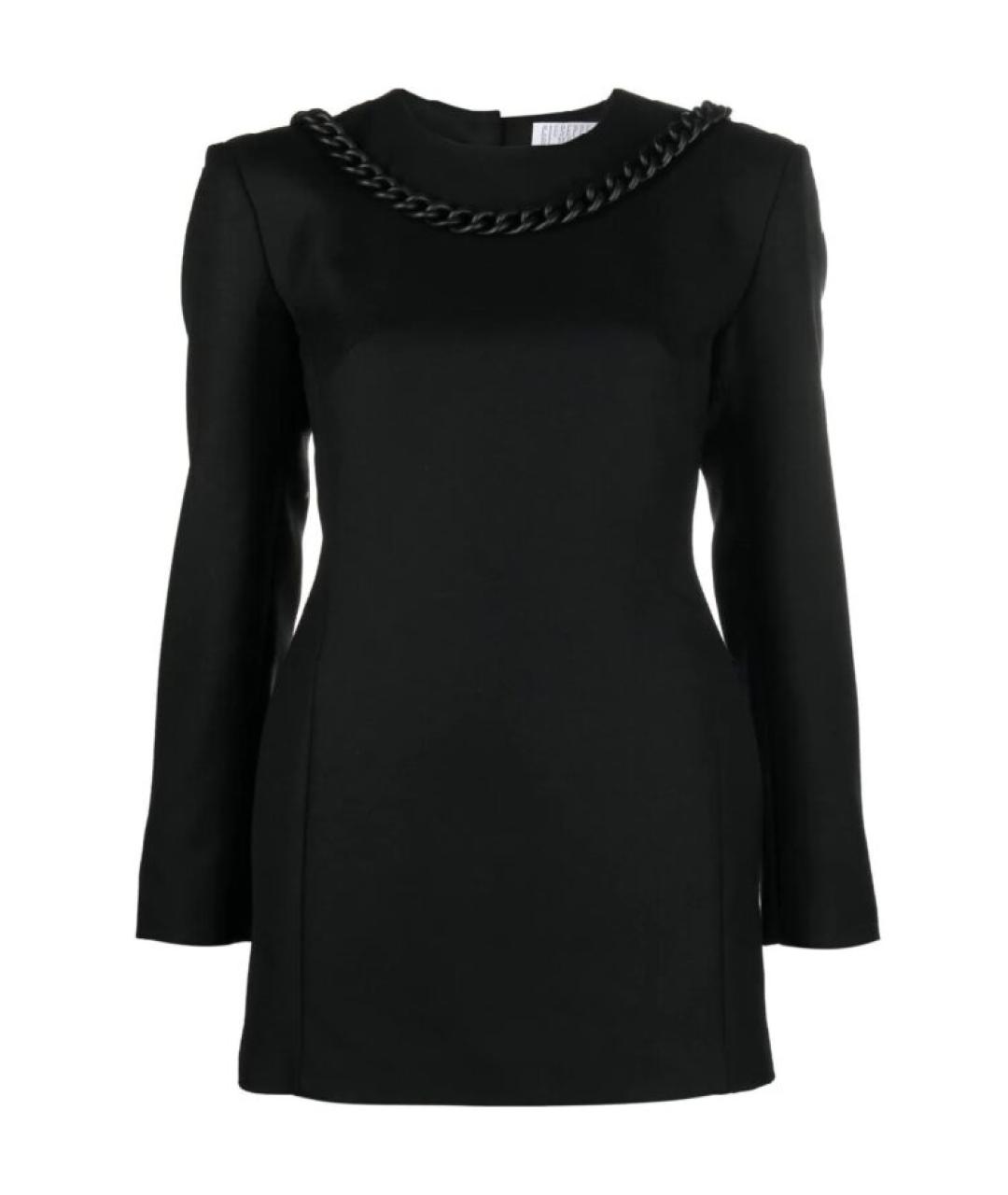 GIUSEPPE DI MORABITO Черное шерстяное коктейльное платье, фото 1