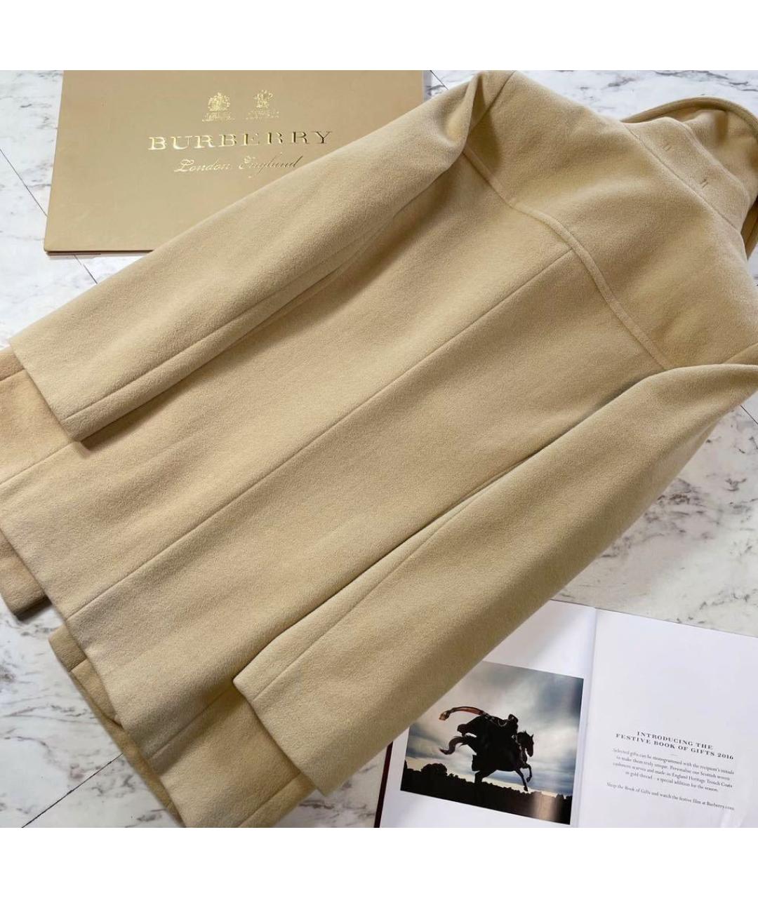 BURBERRY Бежевое шерстяное пальто, фото 2