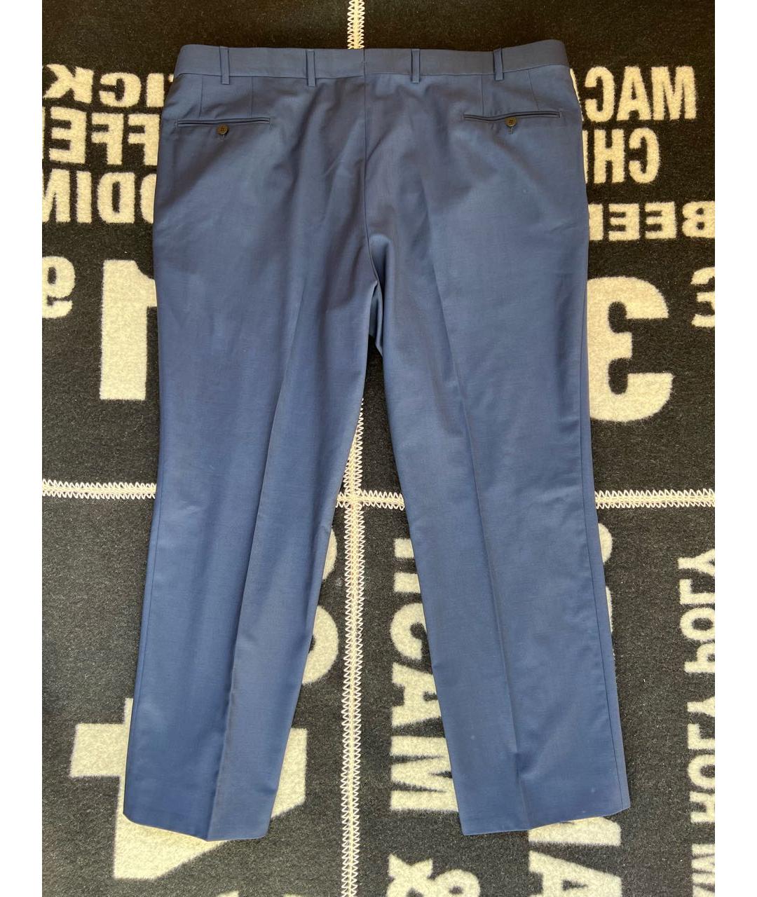 ISAIA Синие классические брюки, фото 4