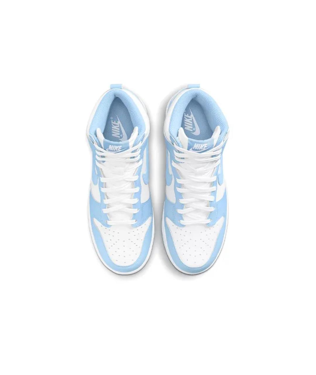 NIKE Голубые кожаные кроссовки, фото 4