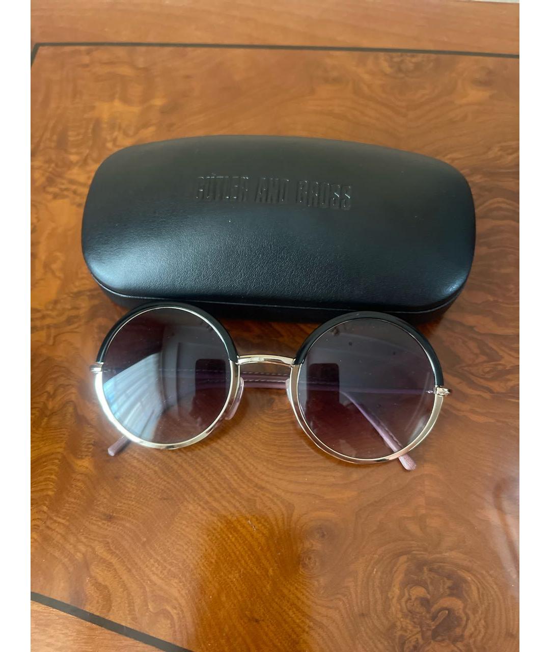 CULTER AND GROSS Черные металлические солнцезащитные очки, фото 4