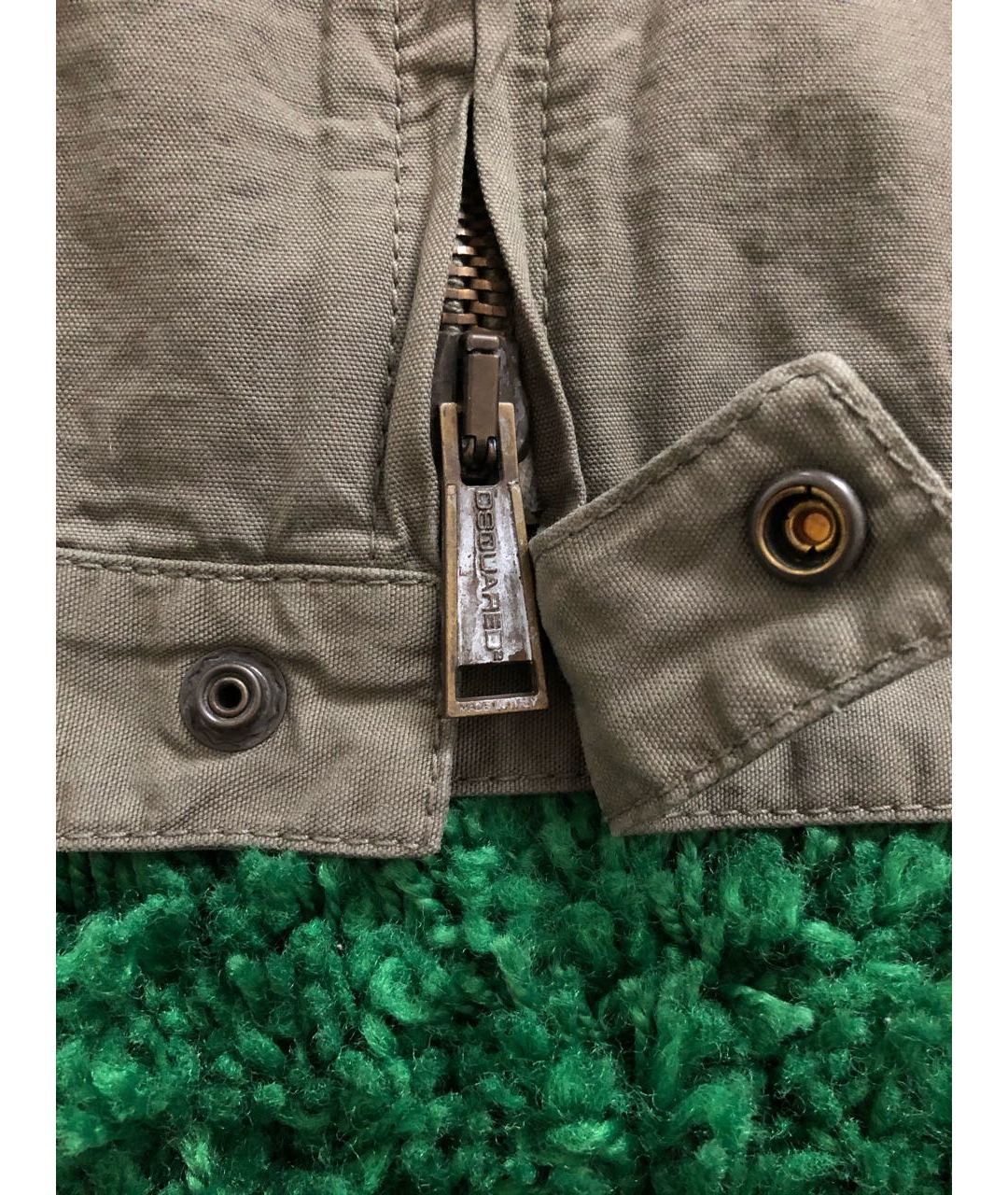 DSQUARED2 Зеленая хлопковая куртка, фото 6