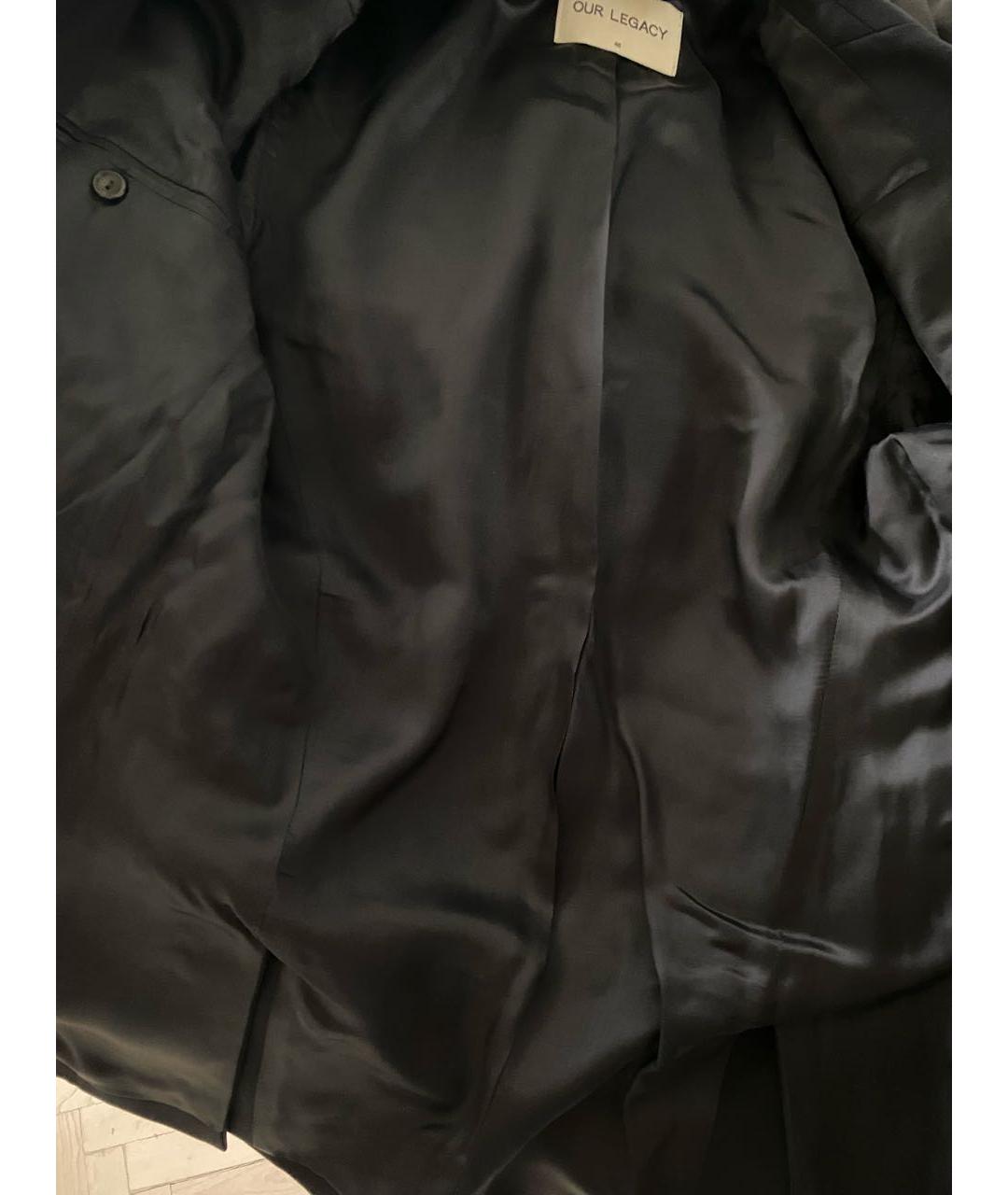 OUR LEGACY Темно-синий шерстяной жакет/пиджак, фото 8