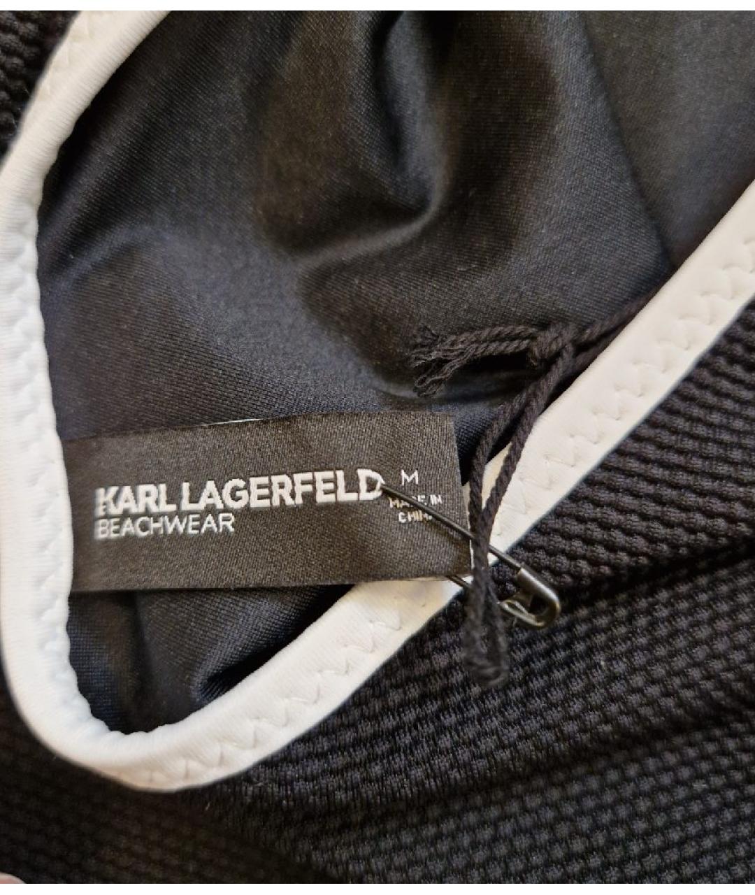 KARL LAGERFELD Черный полиамидовый купальник, фото 5