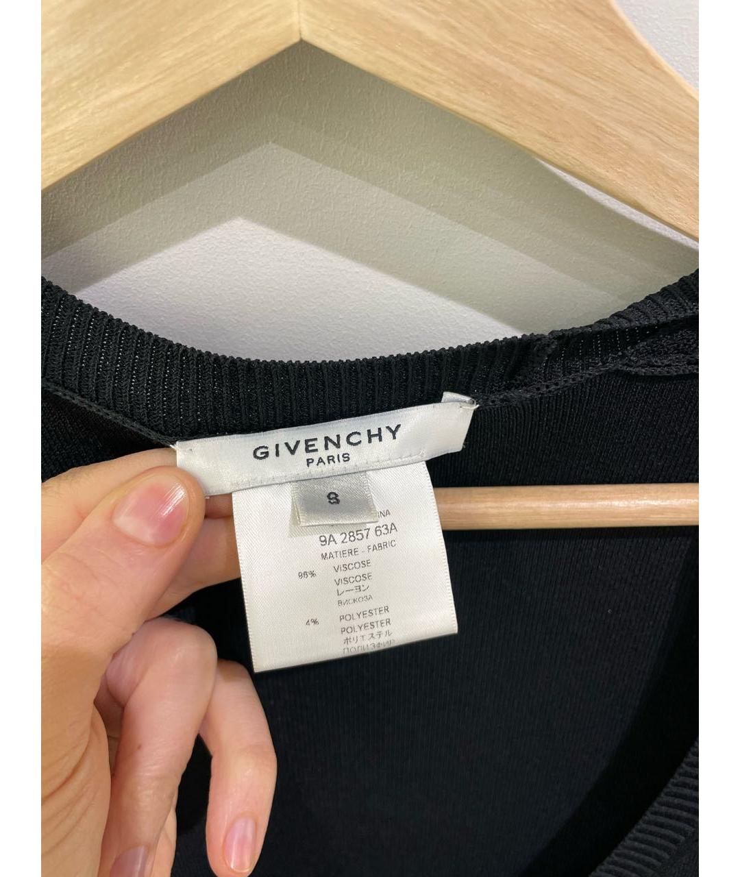 GIVENCHY Черное вискозное повседневное платье, фото 3