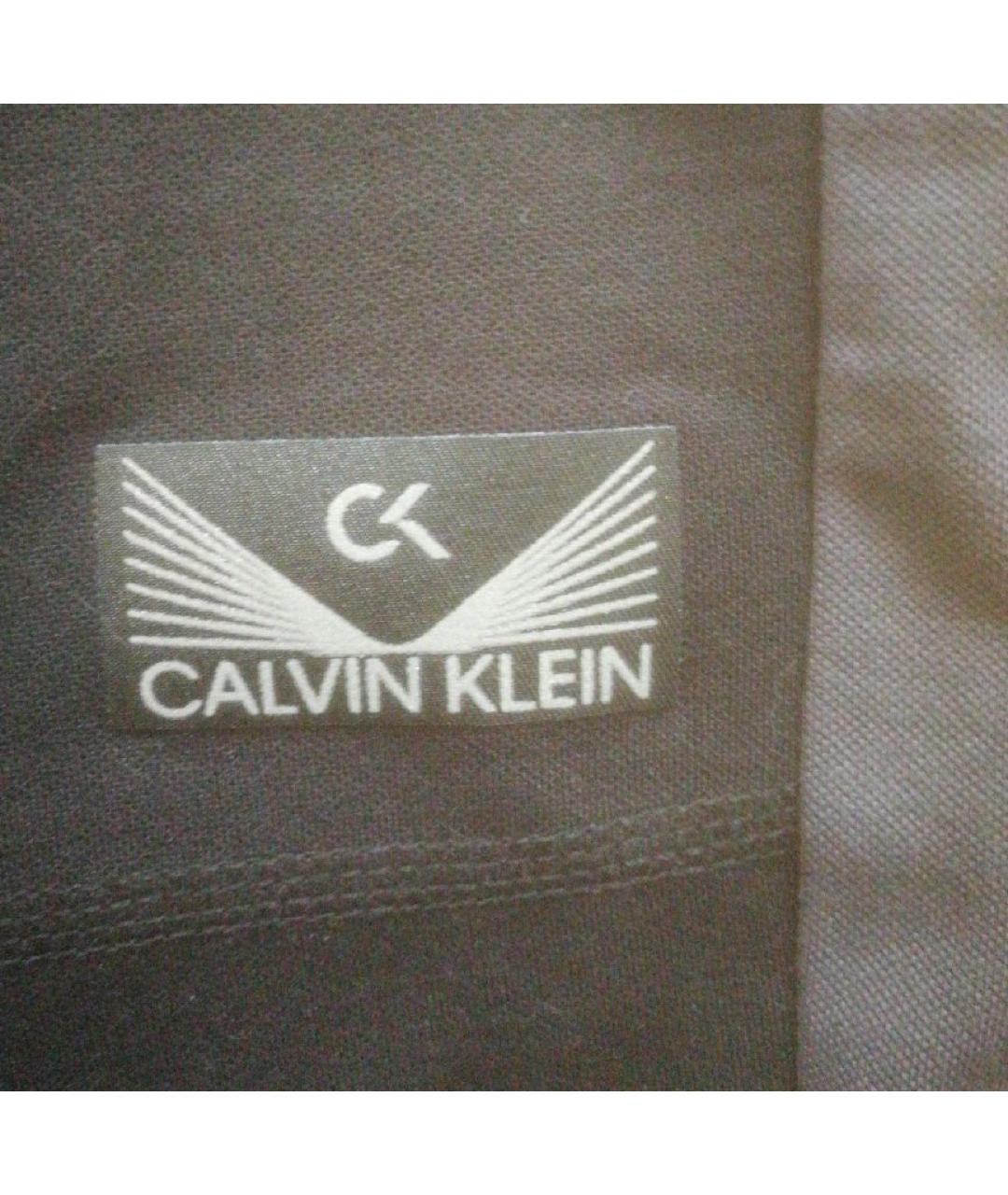 CALVIN KLEIN Антрацитовые вискозные повседневные брюки, фото 4